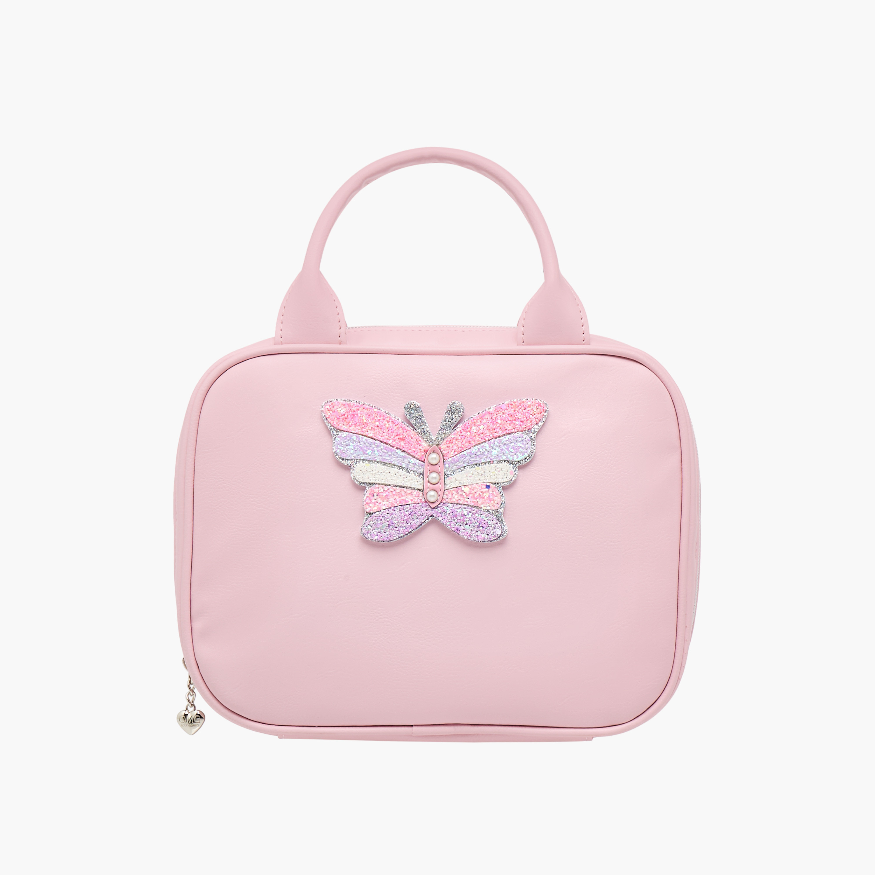 OMG Butterfly Applique Lunch Bag with Double Handle and Zip Closure-school-lunchessentials-lunchbags-image-1