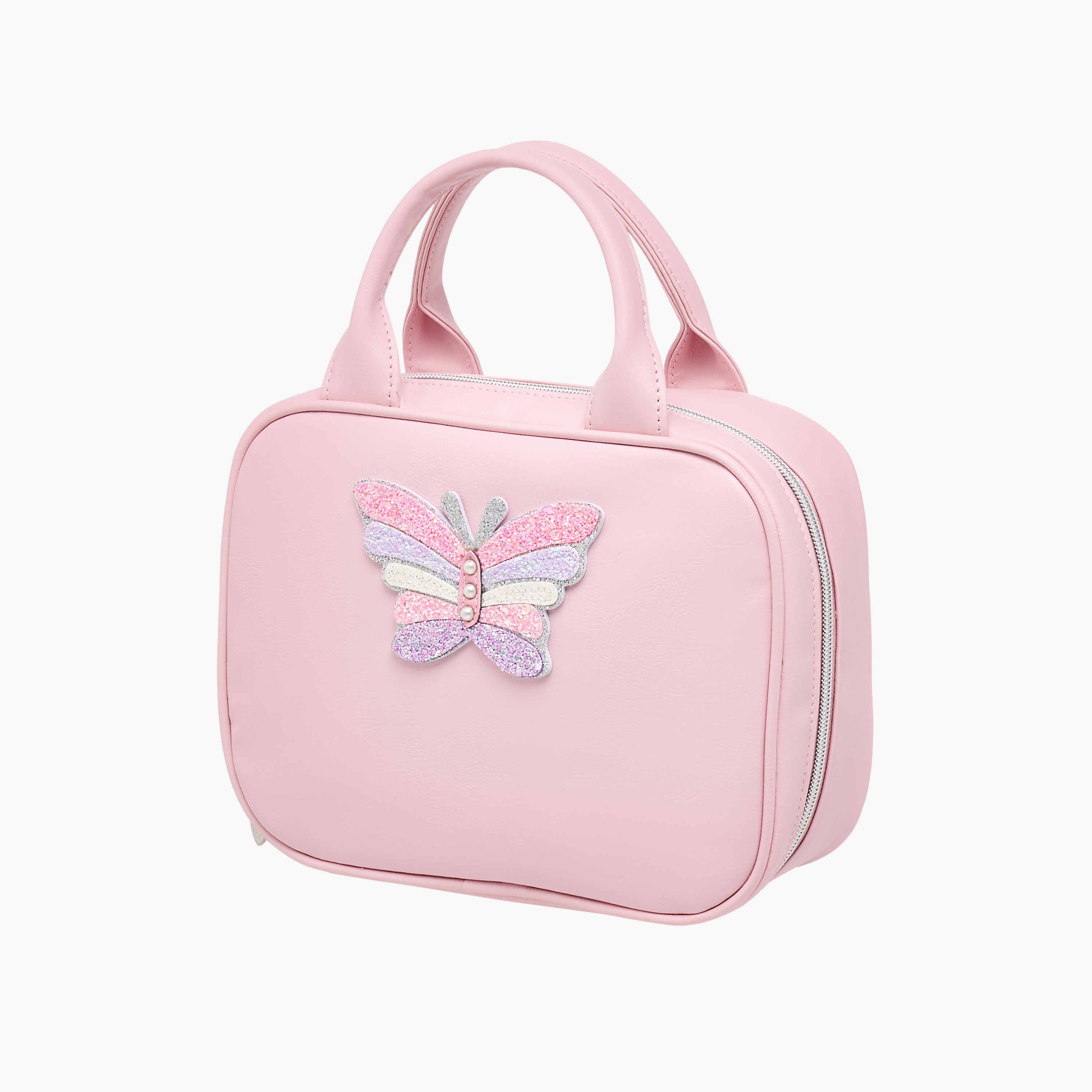 OMG Butterfly Applique Lunch Bag with Double Handle and Zip Closure-school-lunchessentials-lunchbags-image-2