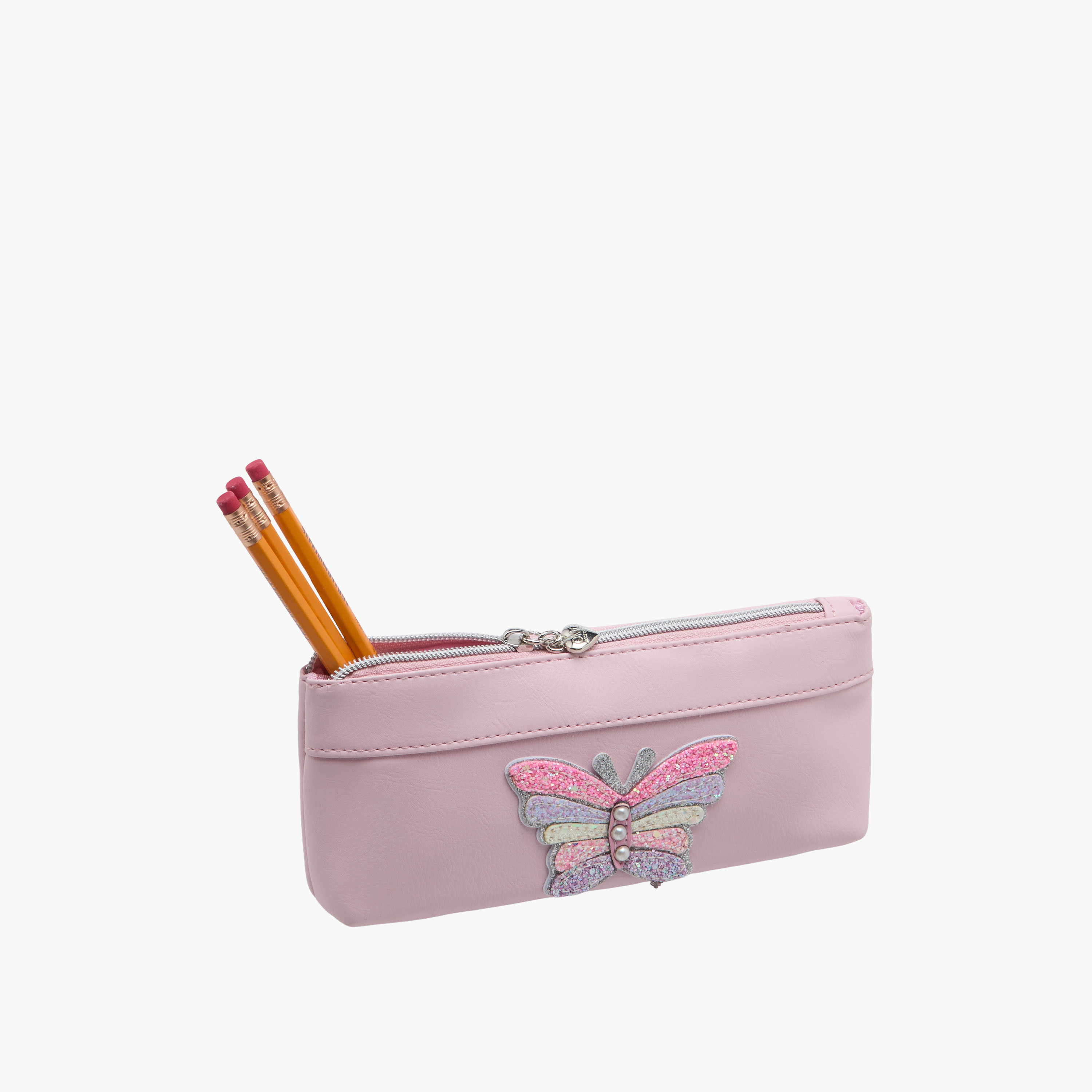 OMG Butterfly Applique Pencil Pouch with Zip Closure-school-stationery-pencilcases-image-5