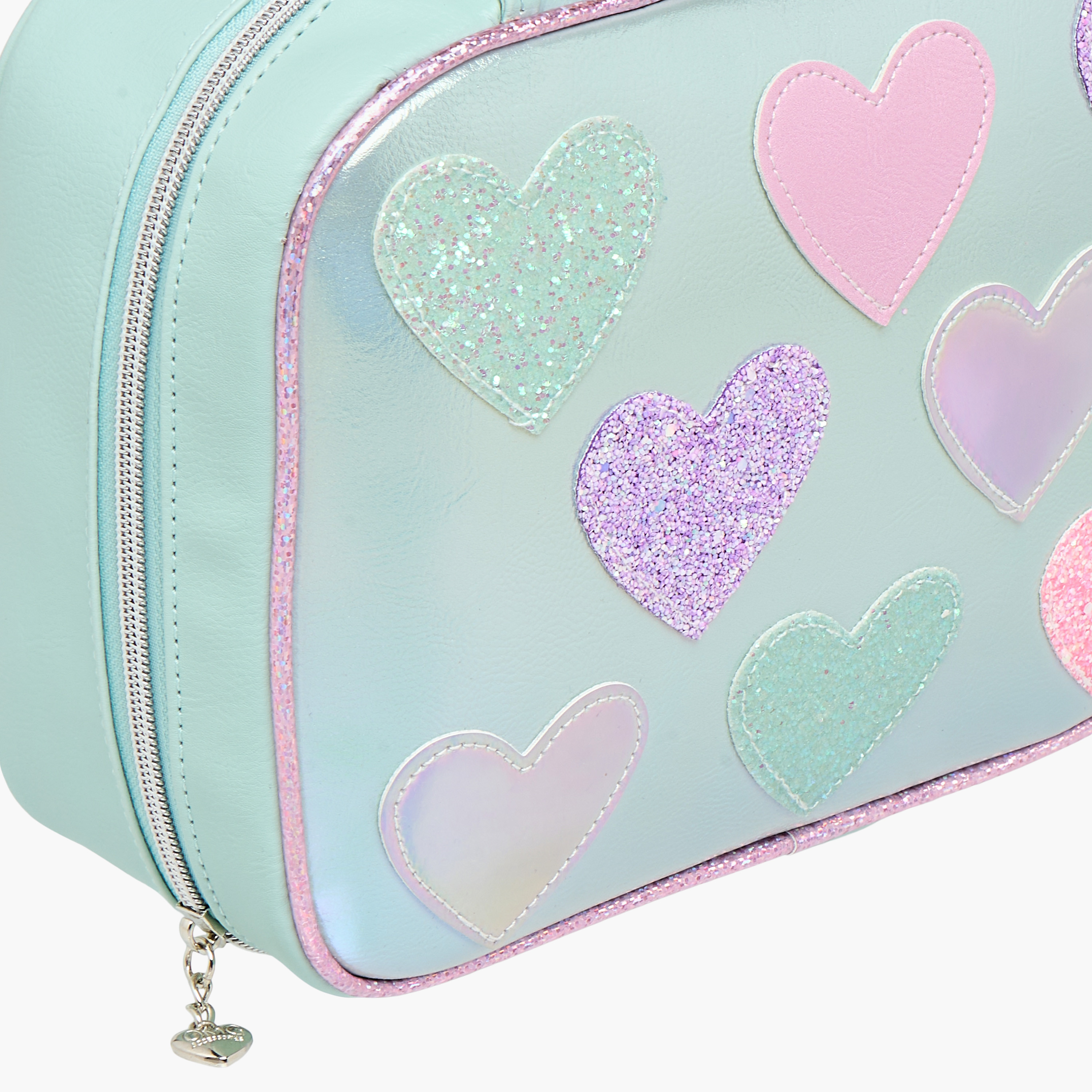 OMG Heart Applique Lunch Bag with Double Handle and Zip Closure-school-lunchessentials-lunchbags-image-4