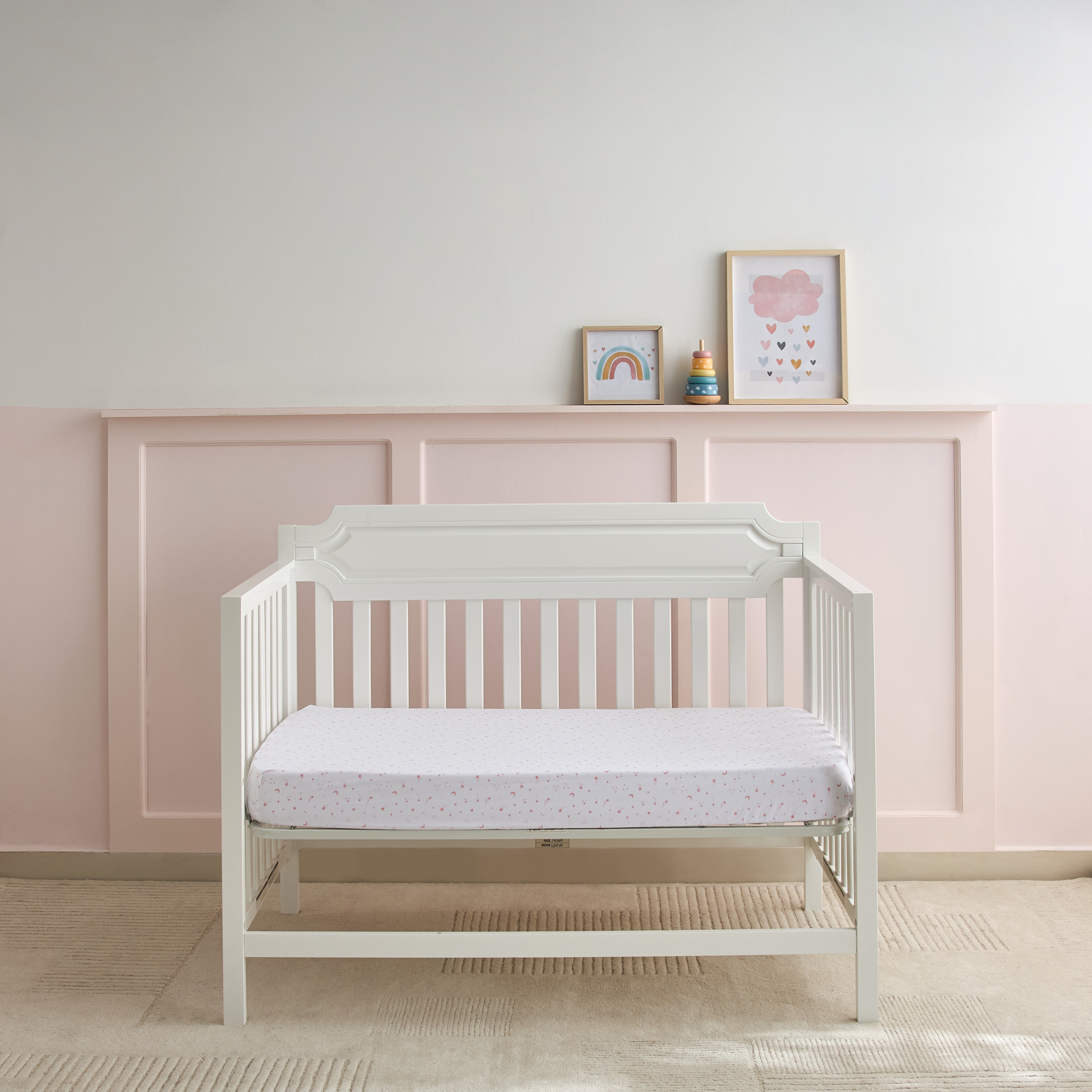 Juniors 2-Piece Printed Crib Fitted Sheet Set - 70x130x20 cm-baby-nursery-babybedding-image-1