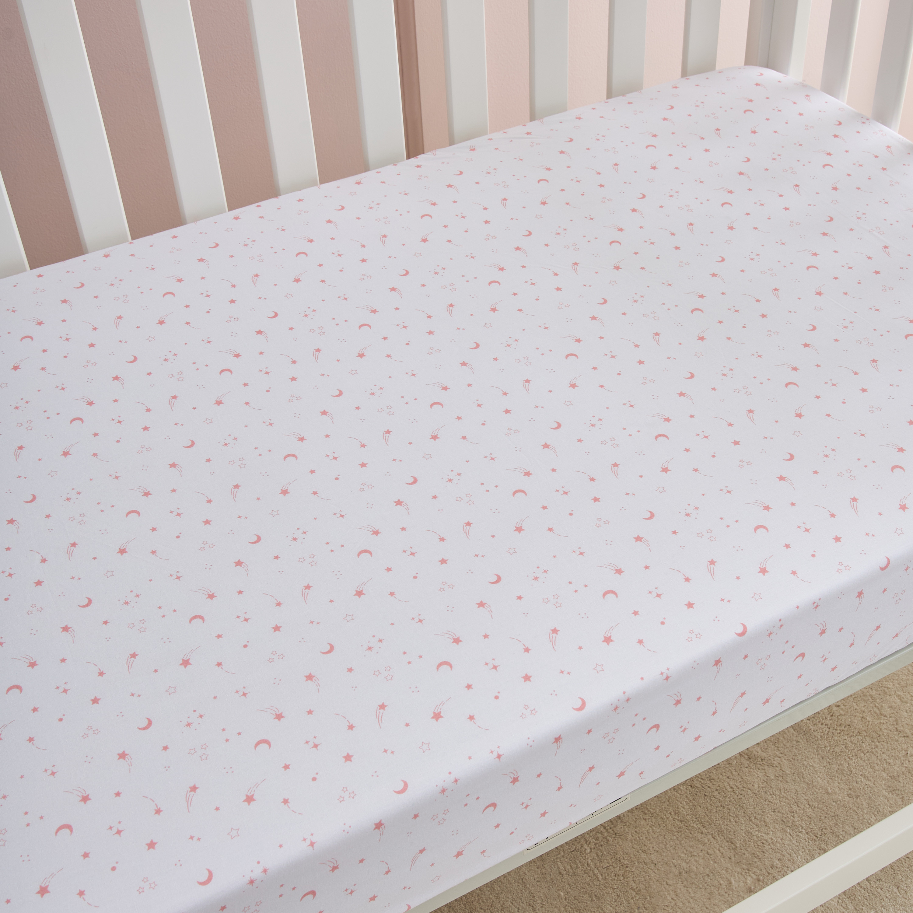 Juniors 2-Piece Printed Crib Fitted Sheet Set - 70x130x20 cm-baby-nursery-babybedding-image-3