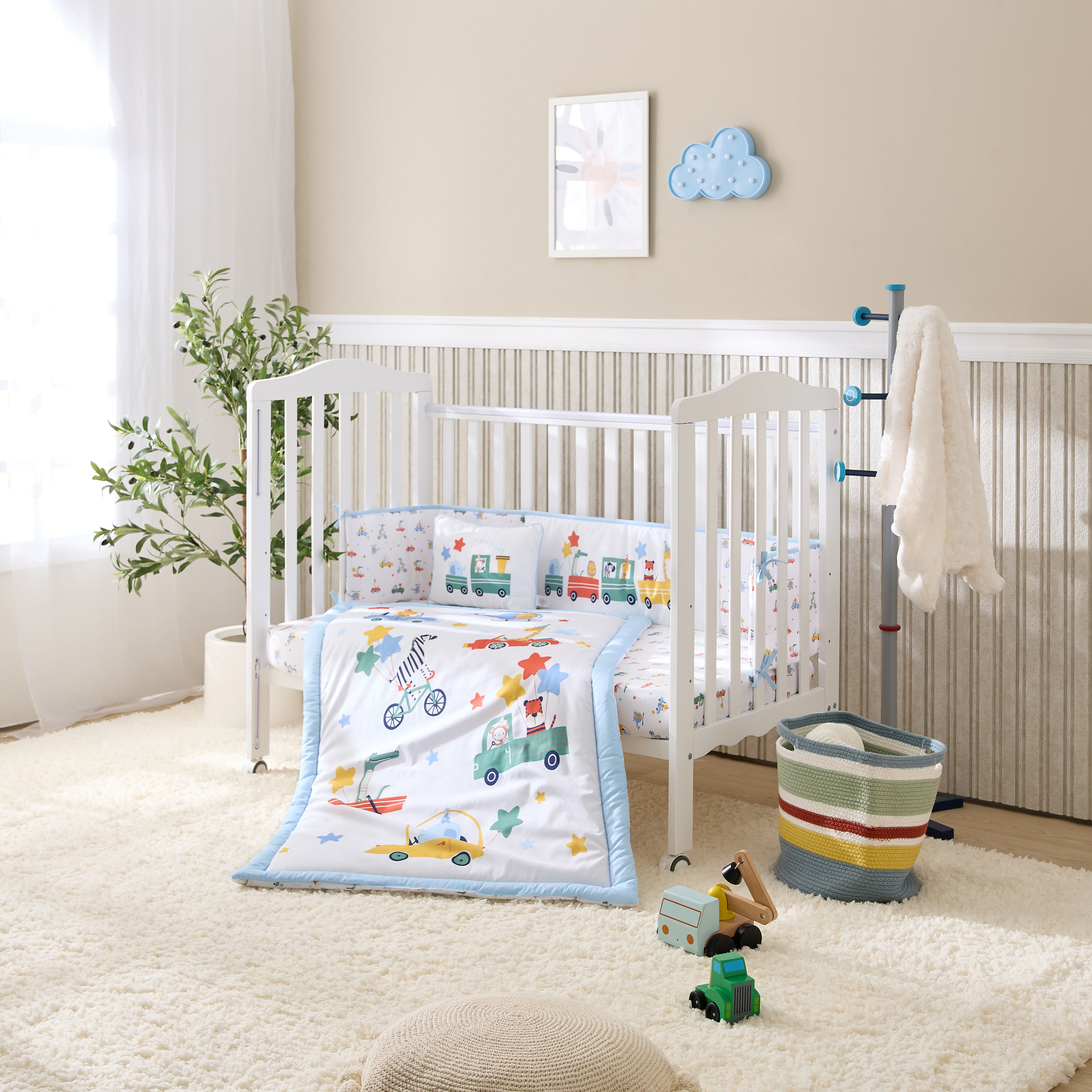 Juniors 4-Piece Vehicle Print Bedding Set - 80x120 cm-baby-nursery-babybedding-image-15