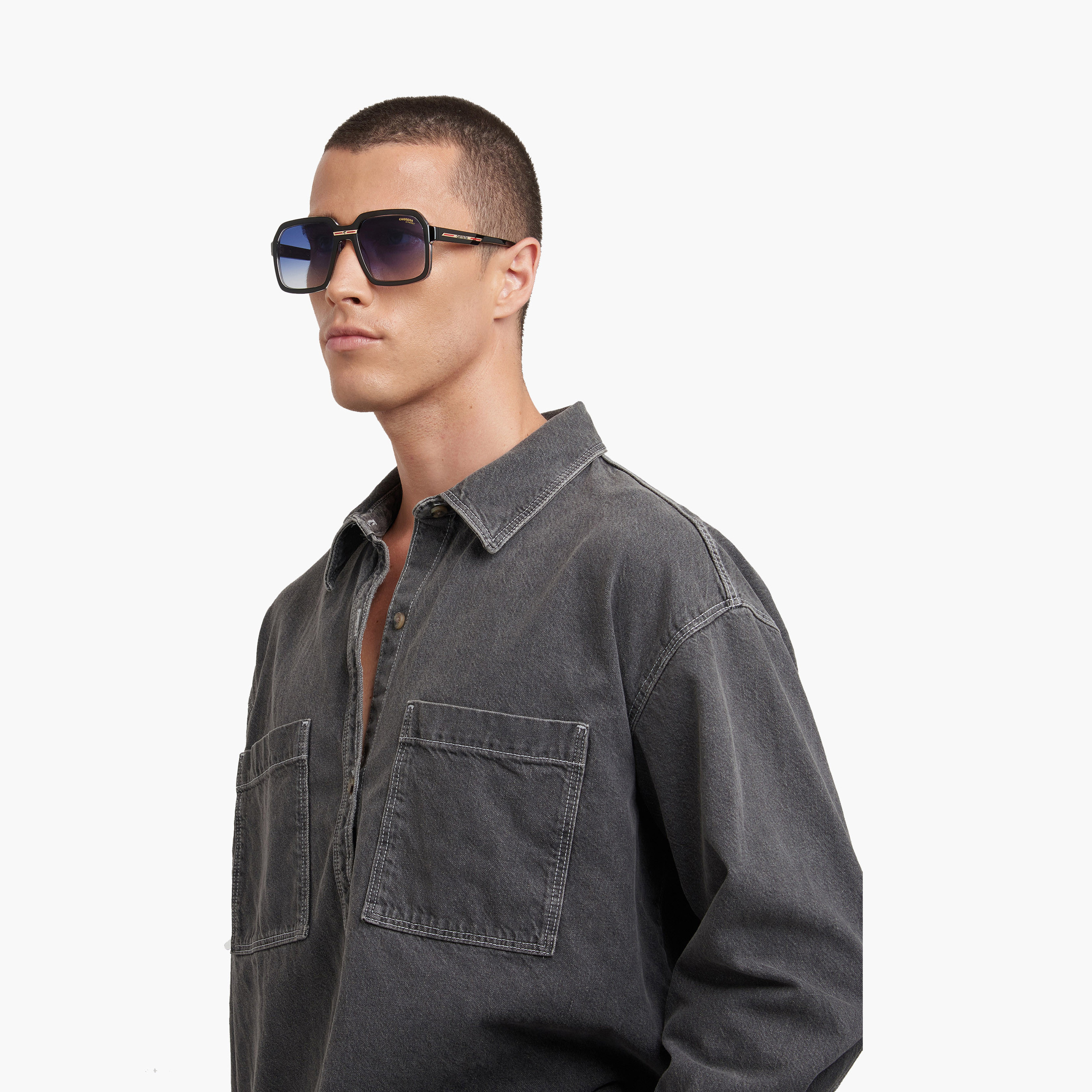 Carrera 56MM Dark Blue Shaded Square Sunglasses-men-sunglasses-image-10