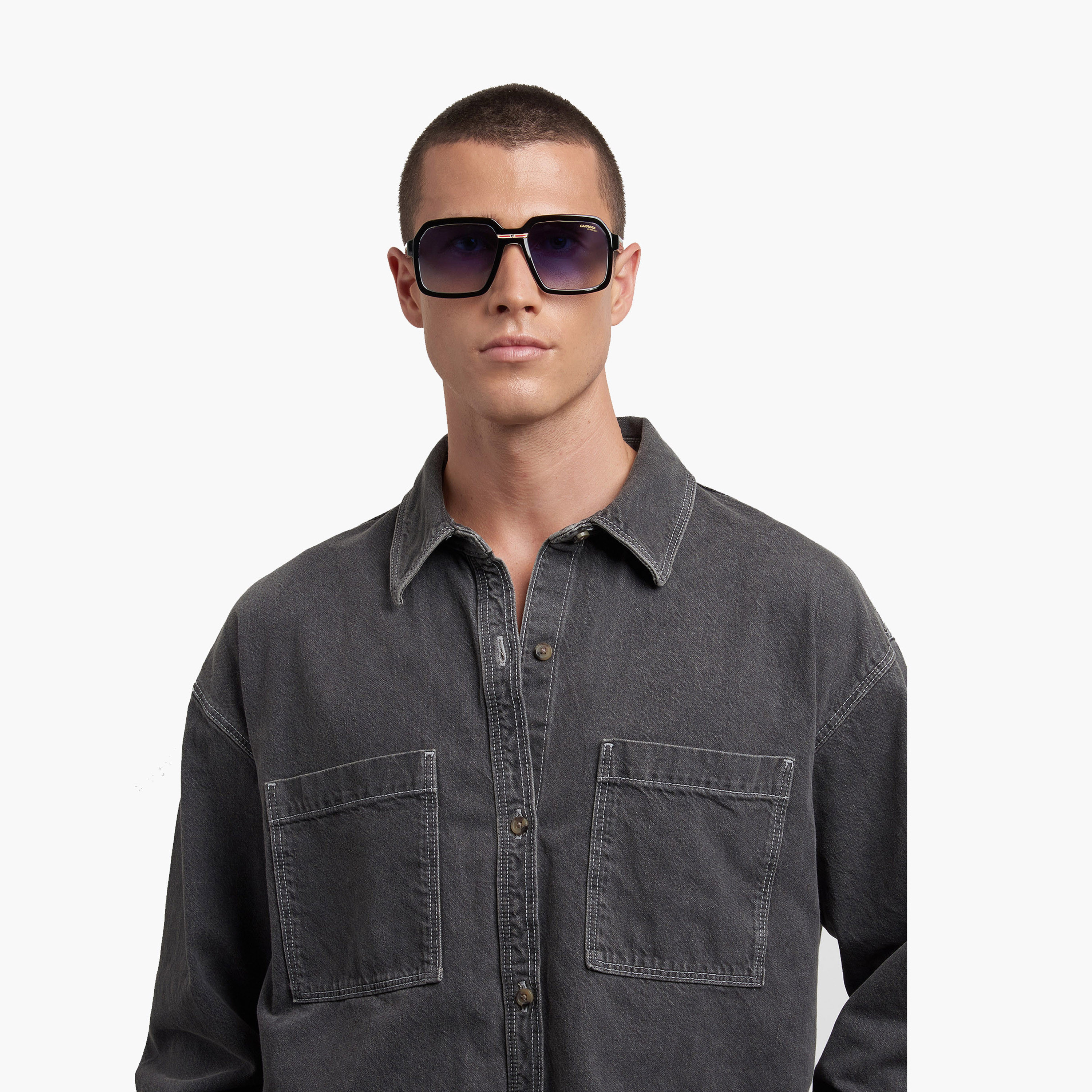 Carrera 56MM Dark Blue Shaded Square Sunglasses-men-sunglasses-image-9