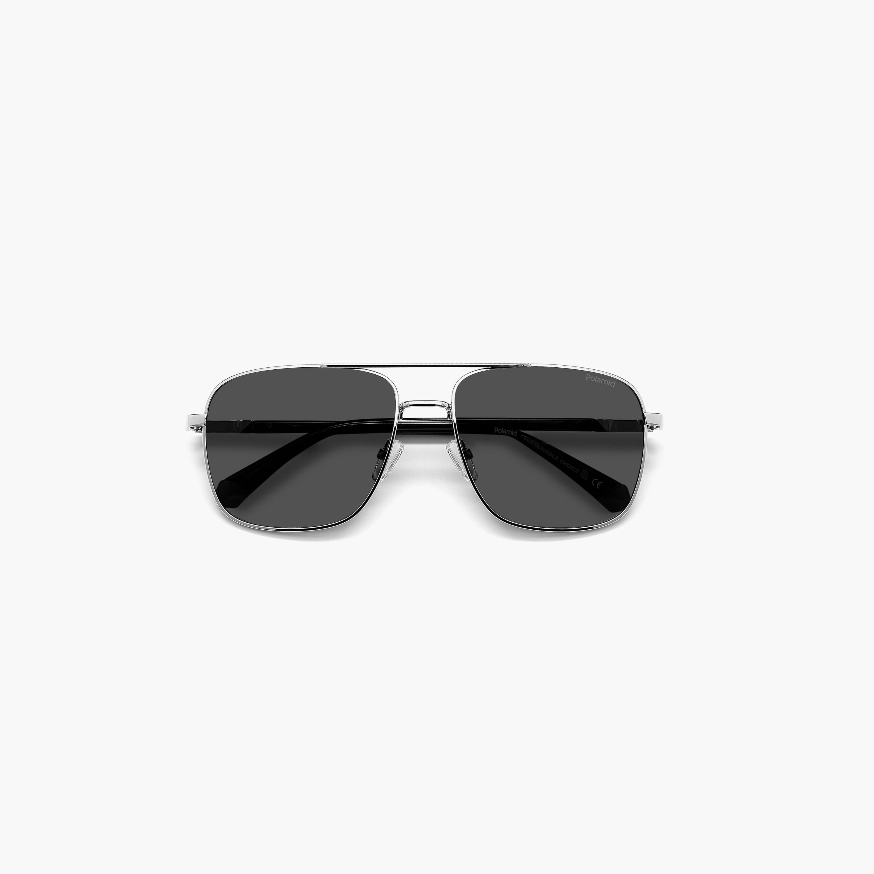 بولارويد- نظارة شمسية مستطيلة رمادي 60 مم-men-sunglasses-image-5