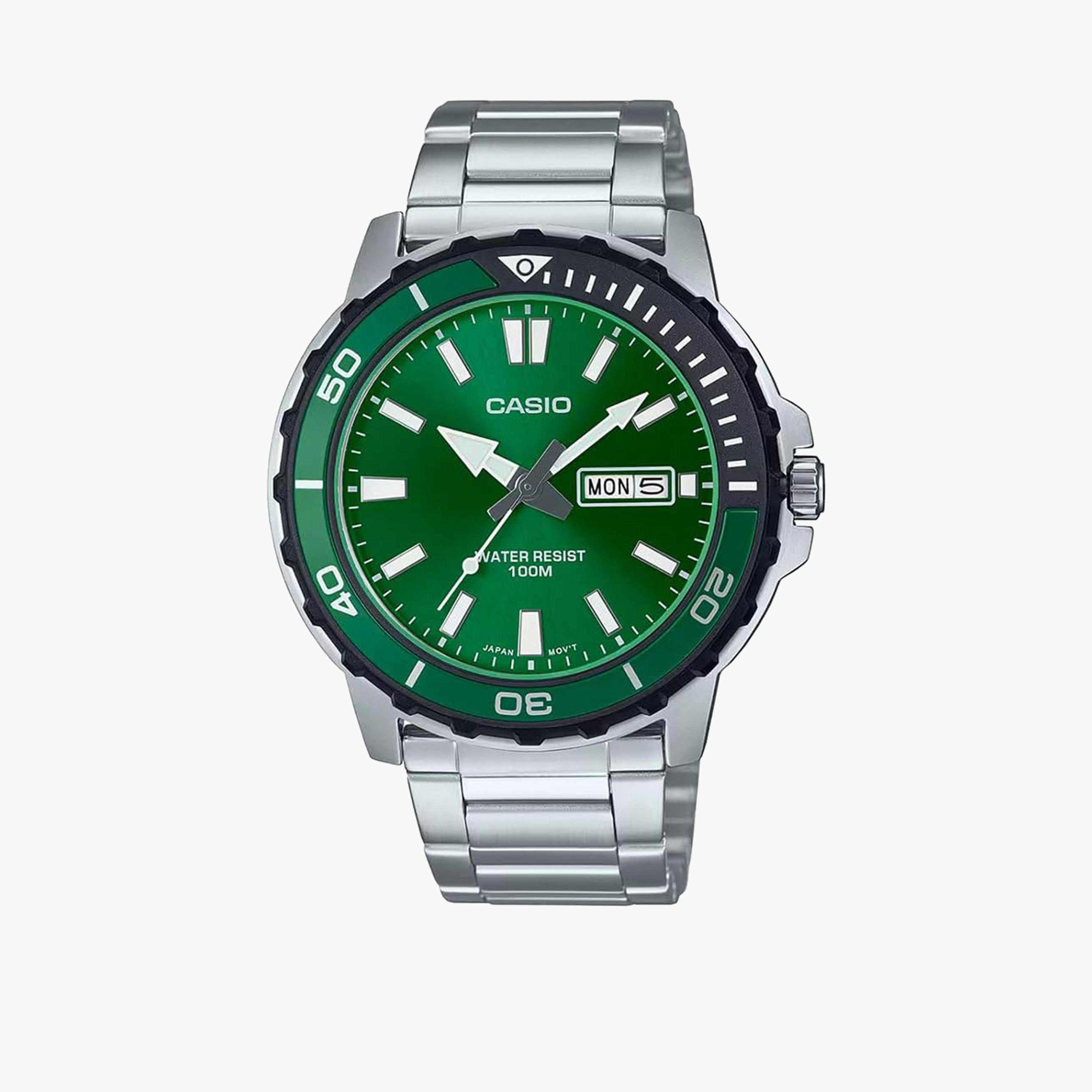 Casio Men's 47MM Silver Analog Stainless Steel Strap Watch | MTD-125D-3AVDF-men-watchesandjewellery-watches-image-1