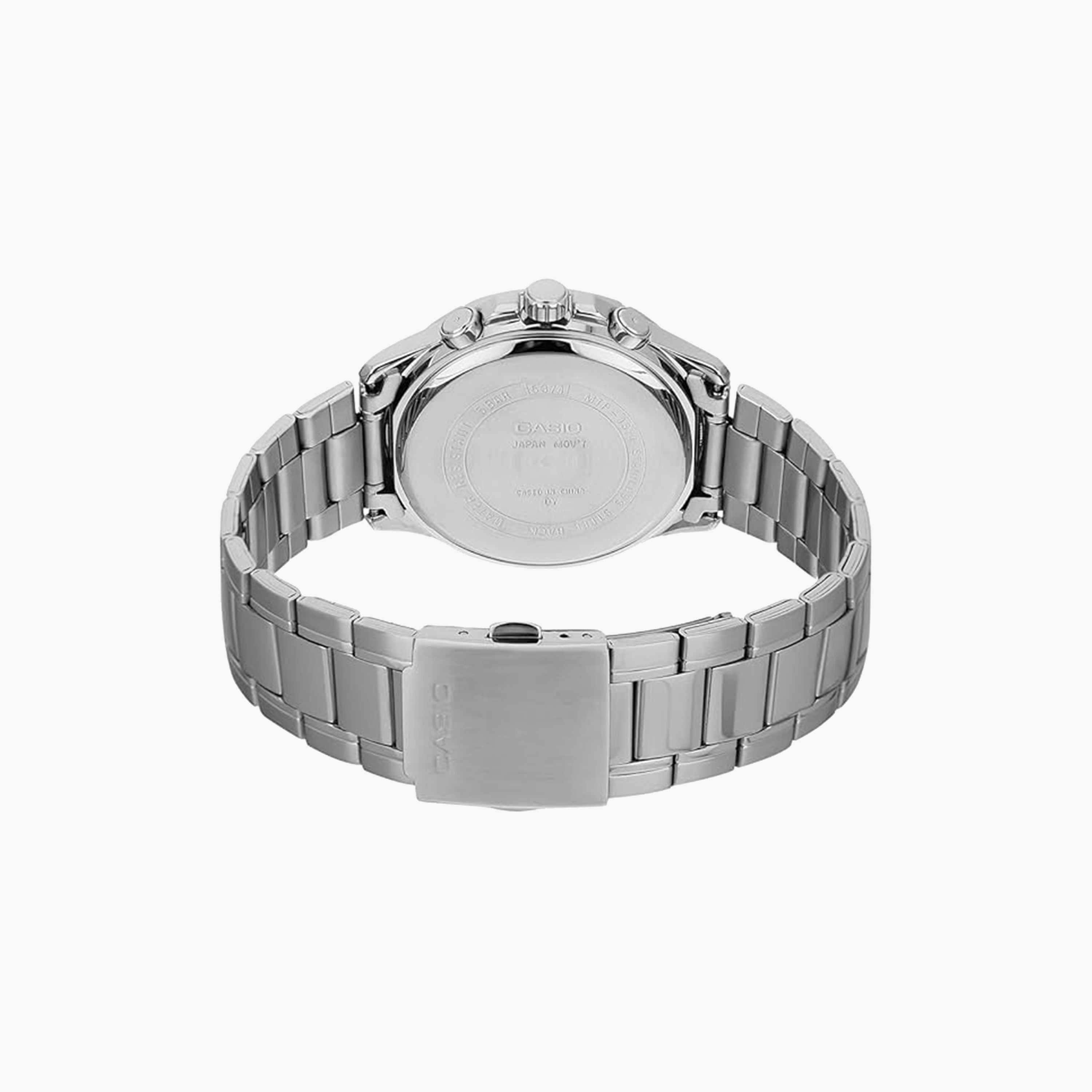 Casio Men's 47MM Silver Chronograph Stainless Steel Strap Watch | MTP-1374D-5A2VDF-men-watchesandjewellery-watches-image-3