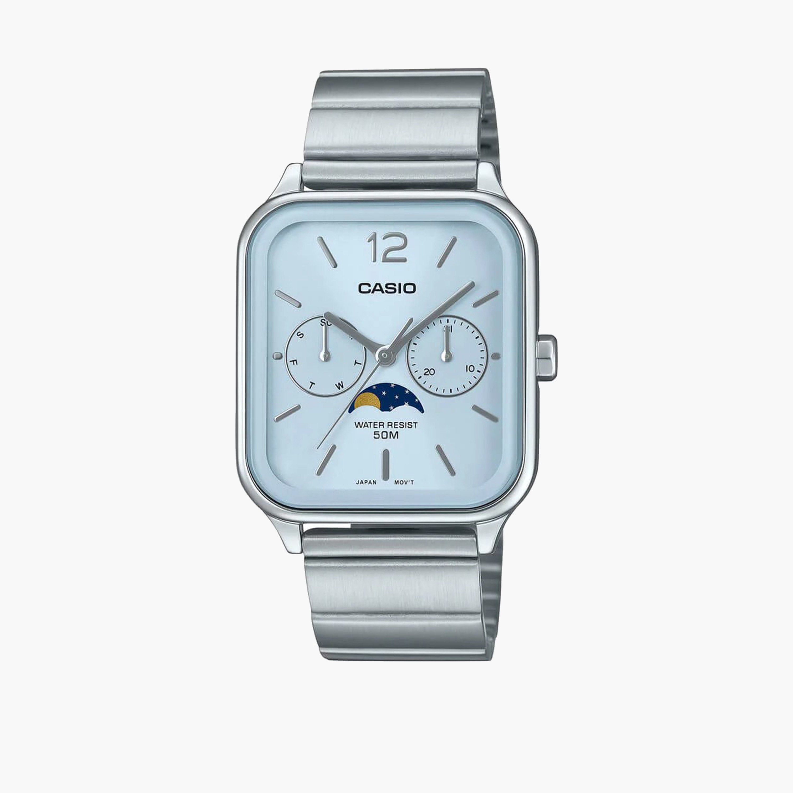 Casio Men's 45MM Silver Analog Stainless Steel Strap Watch | MTP-M305D-2AVDF-men-watchesandjewellery-watches-image-1