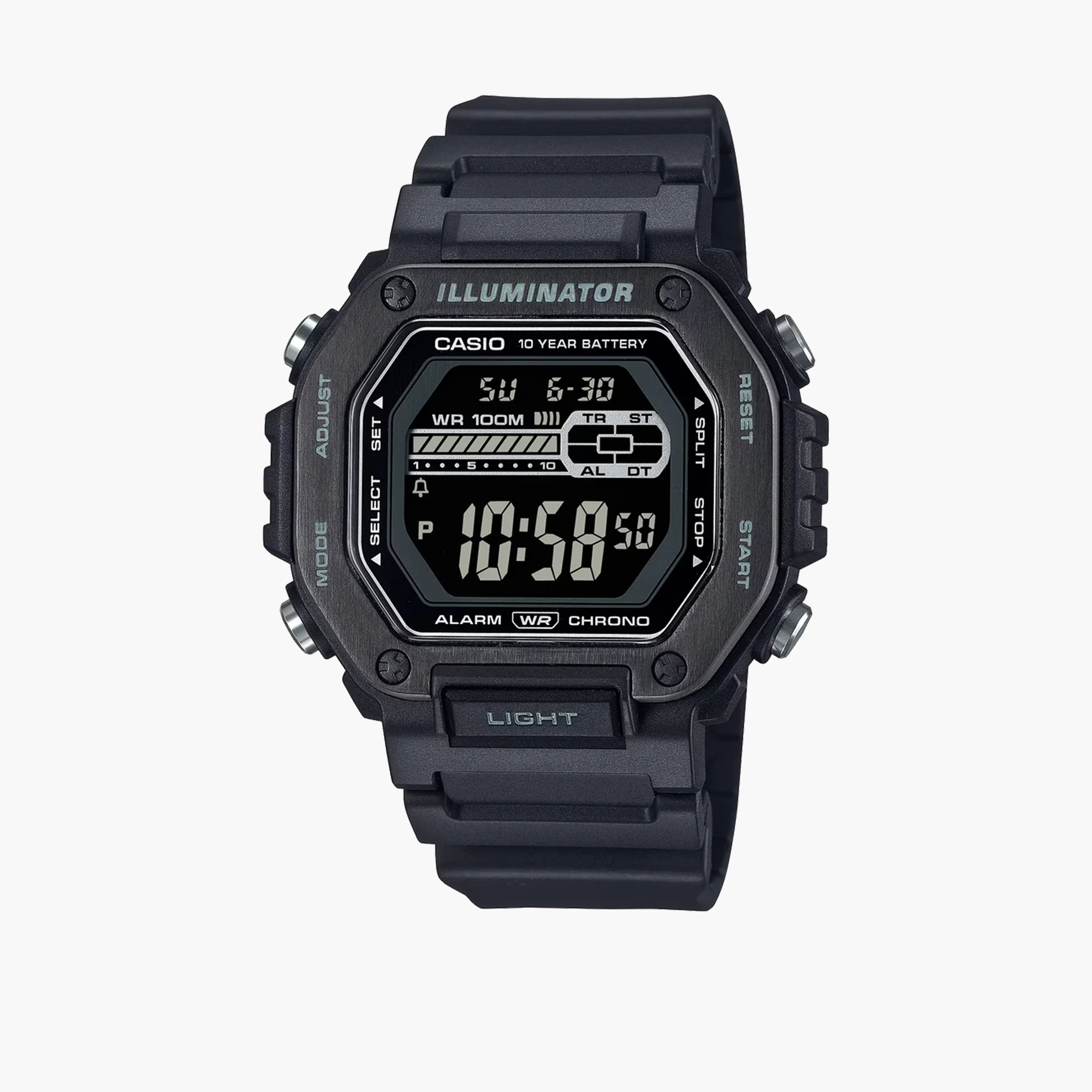 Casio Men's 51MM Black Digital Plastic Strap Watch | MWD-110HB-1BVDF-men-watchesandjewellery-watches-image-1