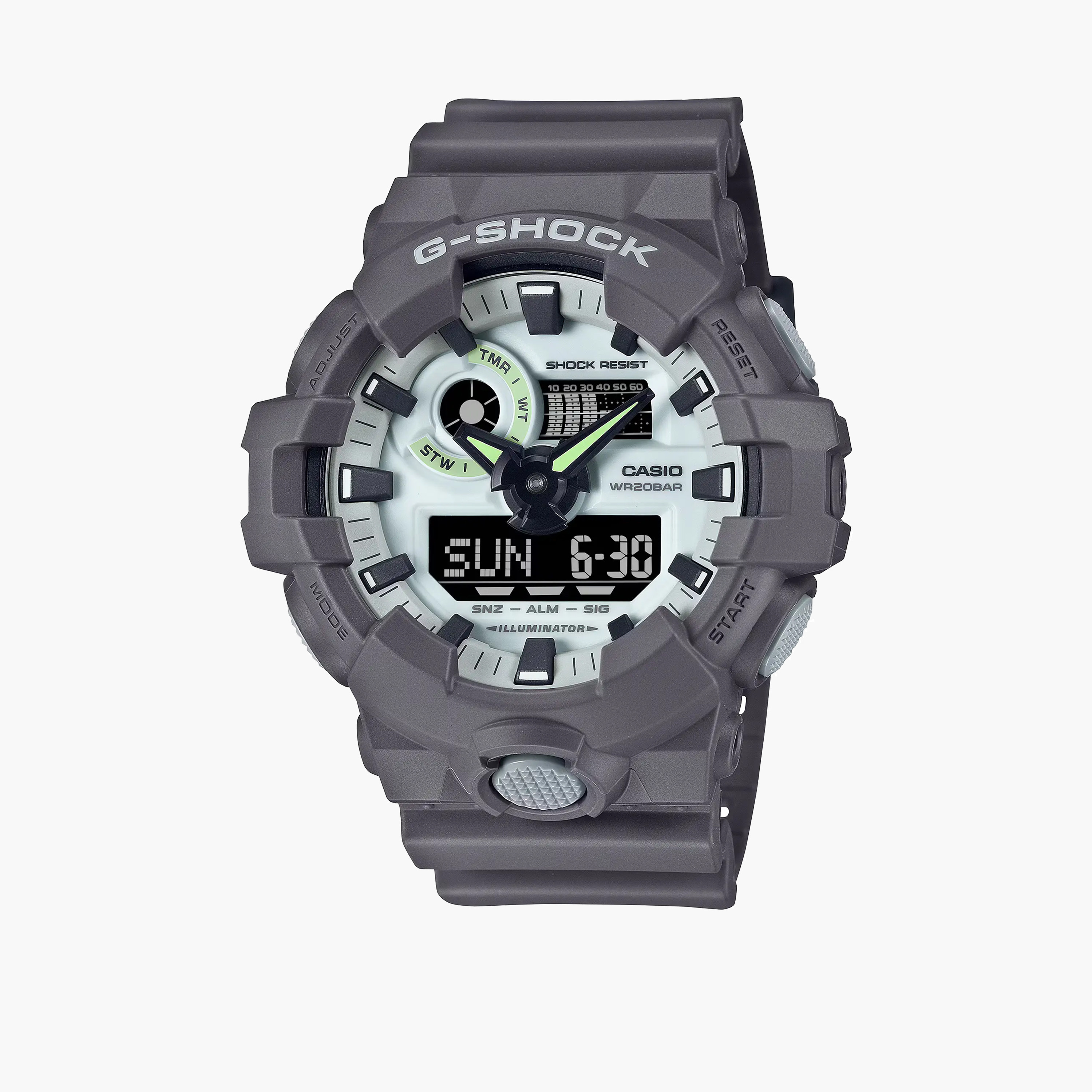 G-SHOCK Men's 57MM Grey Analog-Digital Plastic Strap Watch | GA-700HD-8ADR-men-watchesandjewellery-watches-image-1