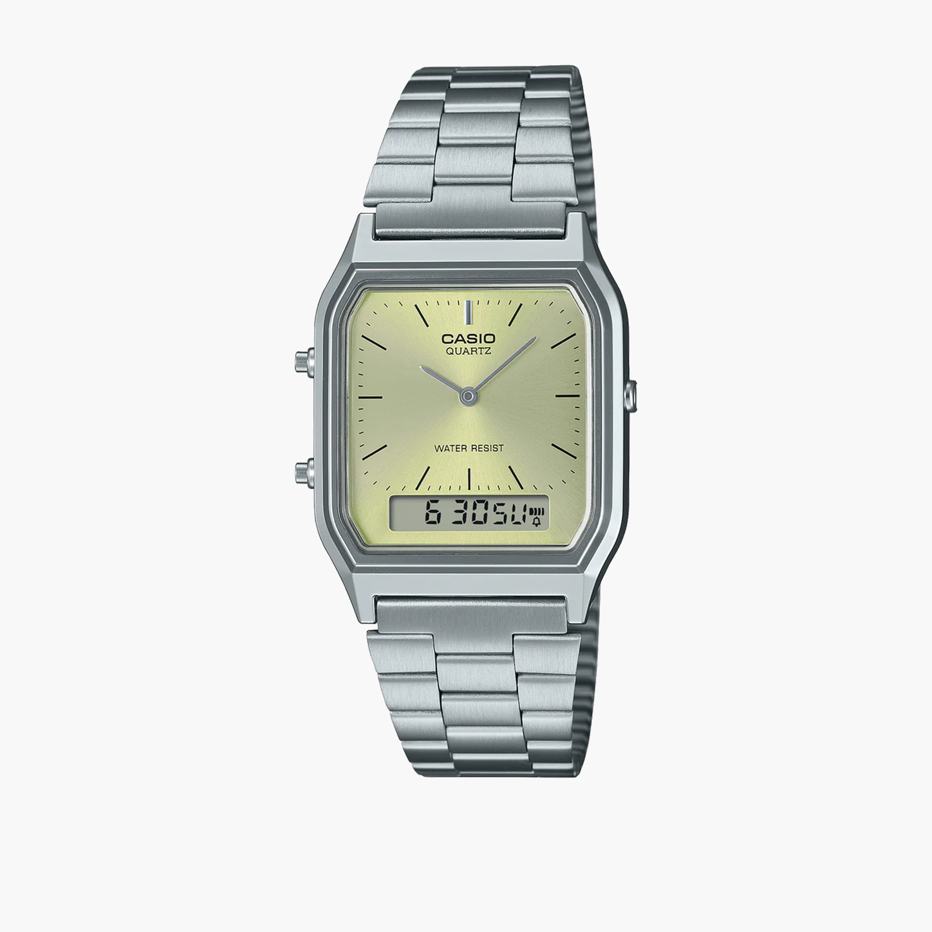 Casio Silver Analog-Digital Stainless Steel Strap Watch | AQ-230A-9AMQYDF-men-watchesandjewellery-watches-image-1