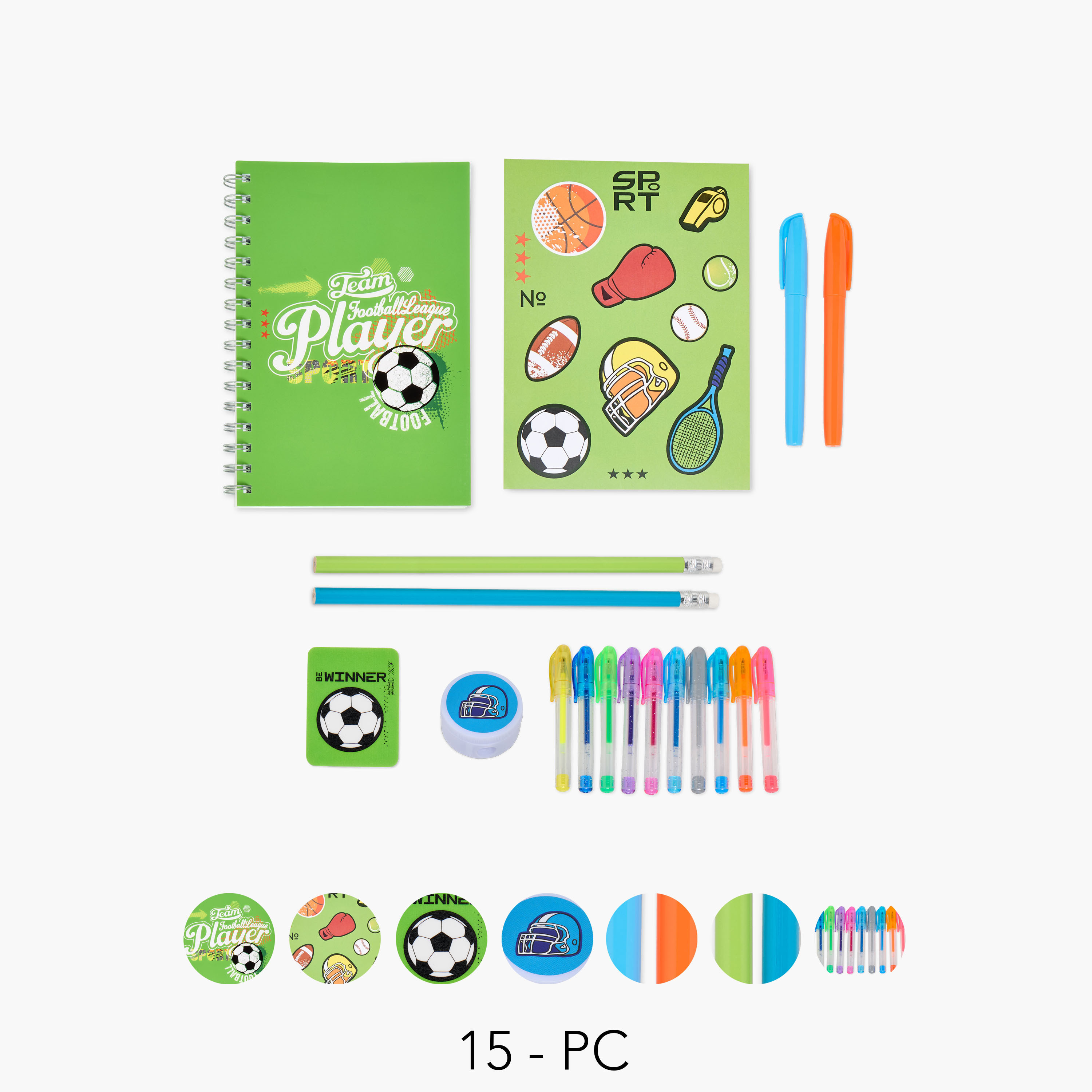 Findz Football Print Assorted Stationery Set-school-stationery-sets-image-1