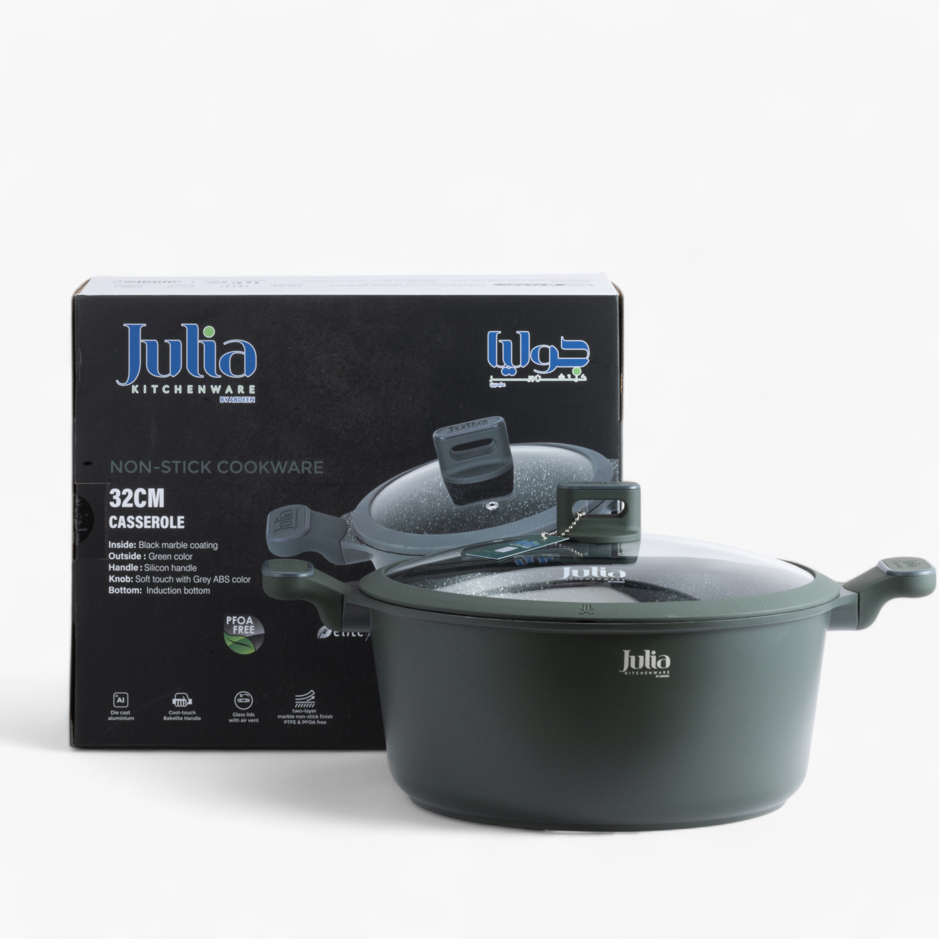 Otantik Julia Elite-Pro Casserole with Lid - 32 cms-household-kitchen-cookware-potsandpans-image-5
