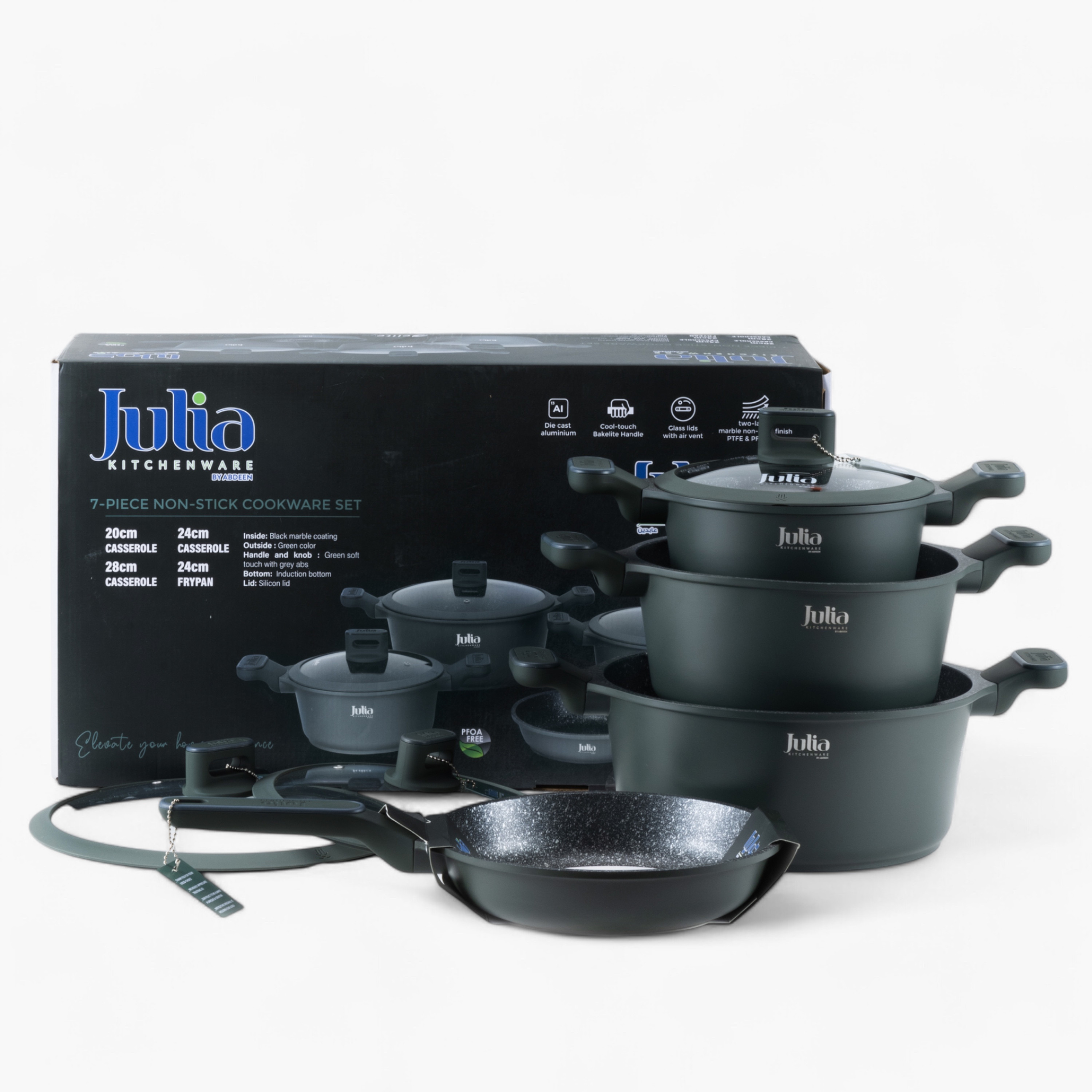 Otantik Julia Elite Pro 7-Piece Granite Non-Stick Cookware Set-household-kitchen-cookware-cookwareandsets-image-2