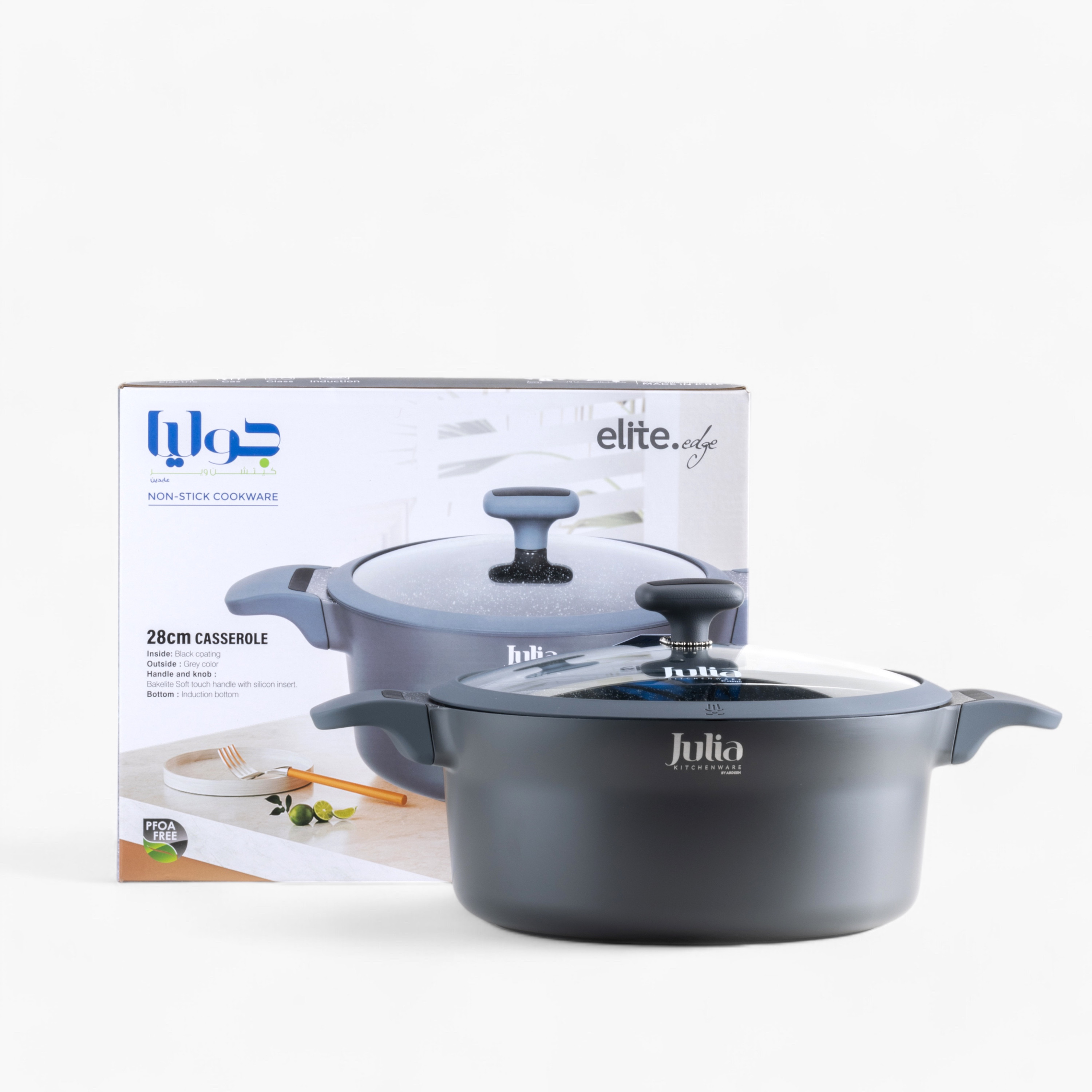 قدر بغطاء جوليا إيليت إيدج من أوتانتيك - 32 سم-household-kitchen-cookware-potsandpans-image-3