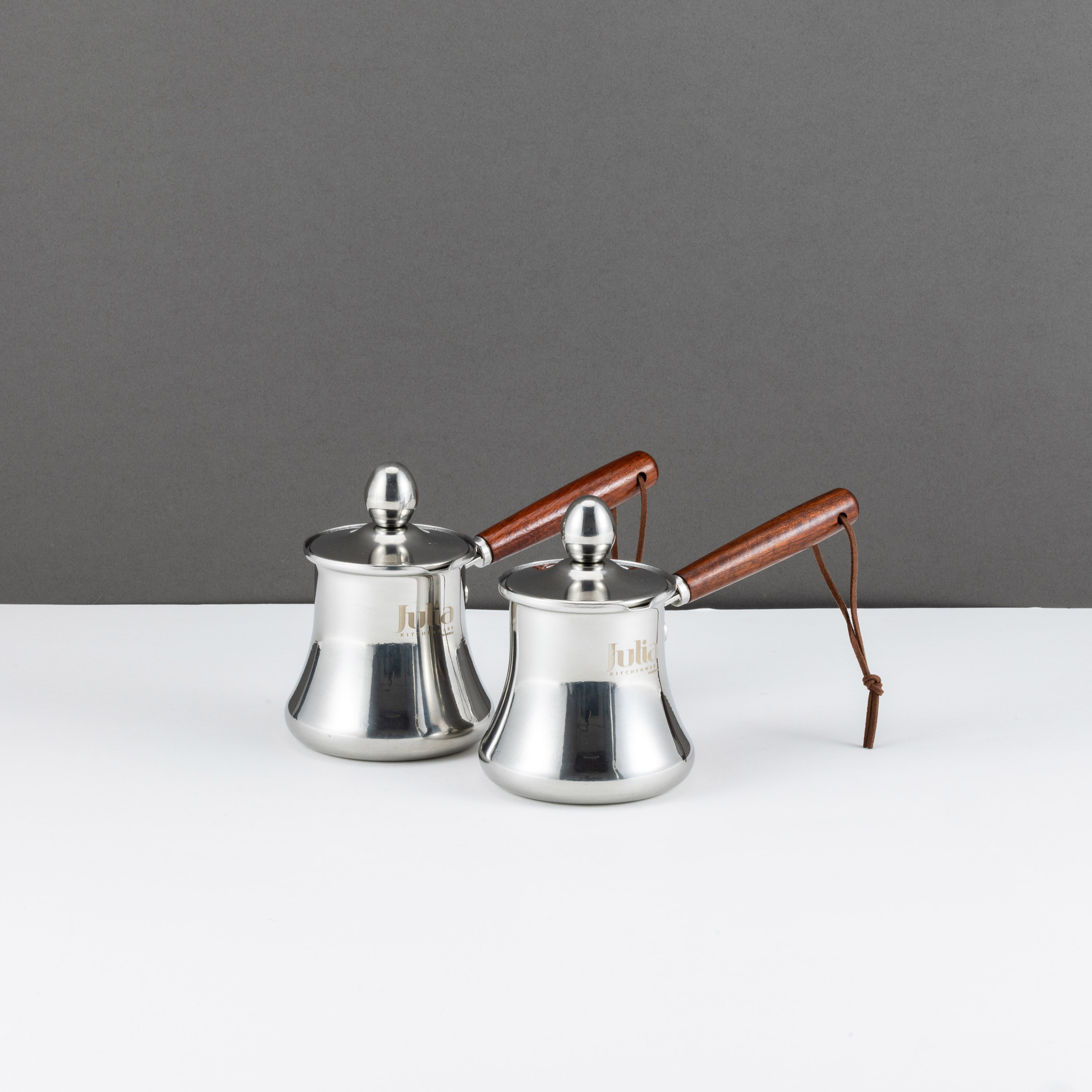 طقم أوعية قهوة ستانلس ستيل بمقبض خشب وغطاء قطعتين جوليا من أوتانتيك - 250 مل-household-kitchen-cookware-cookwareandsets-image-1