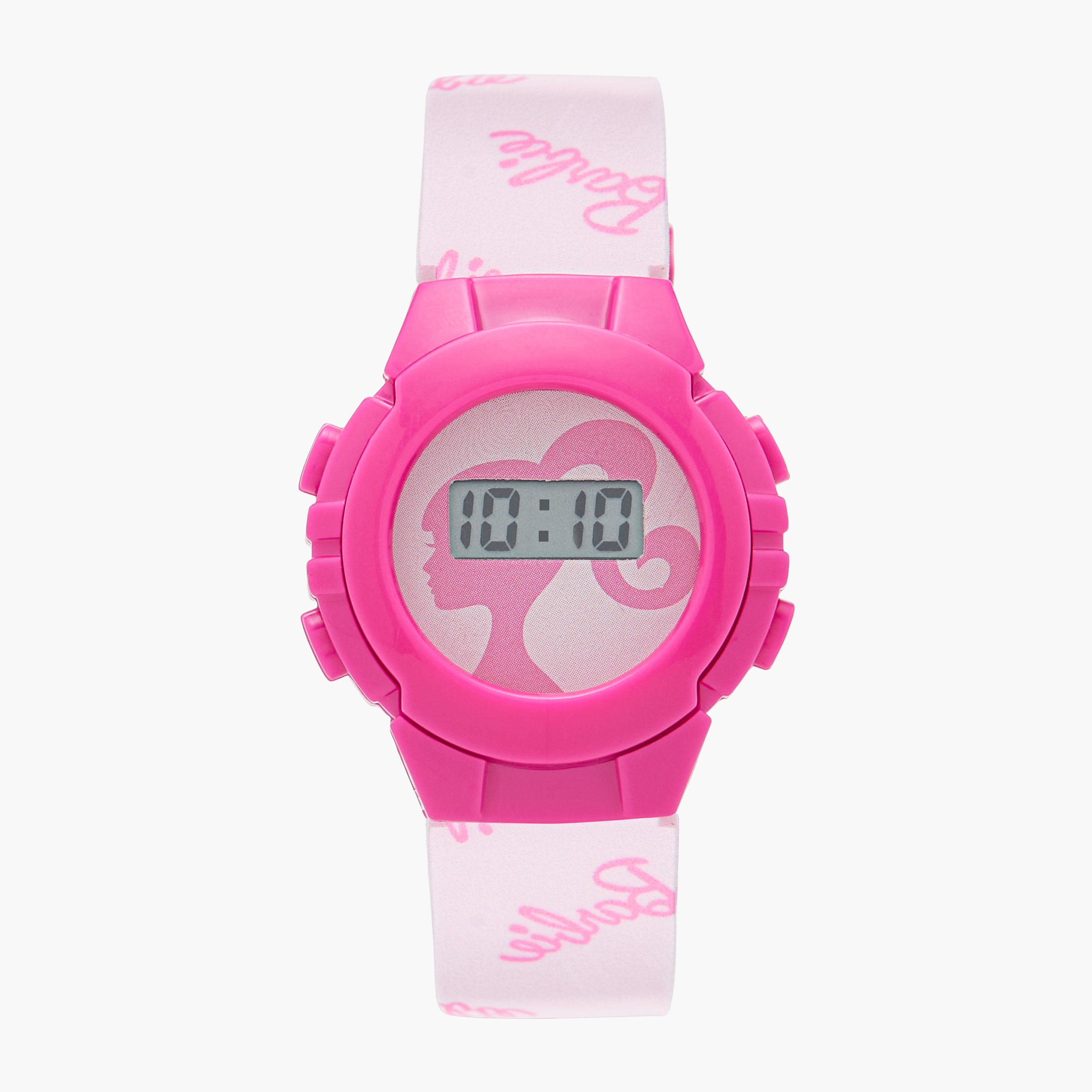ساعة يد رقمية بتصميم باربي وإبزيم بدبوس إغلاق-girls-accessories-watches-image-1