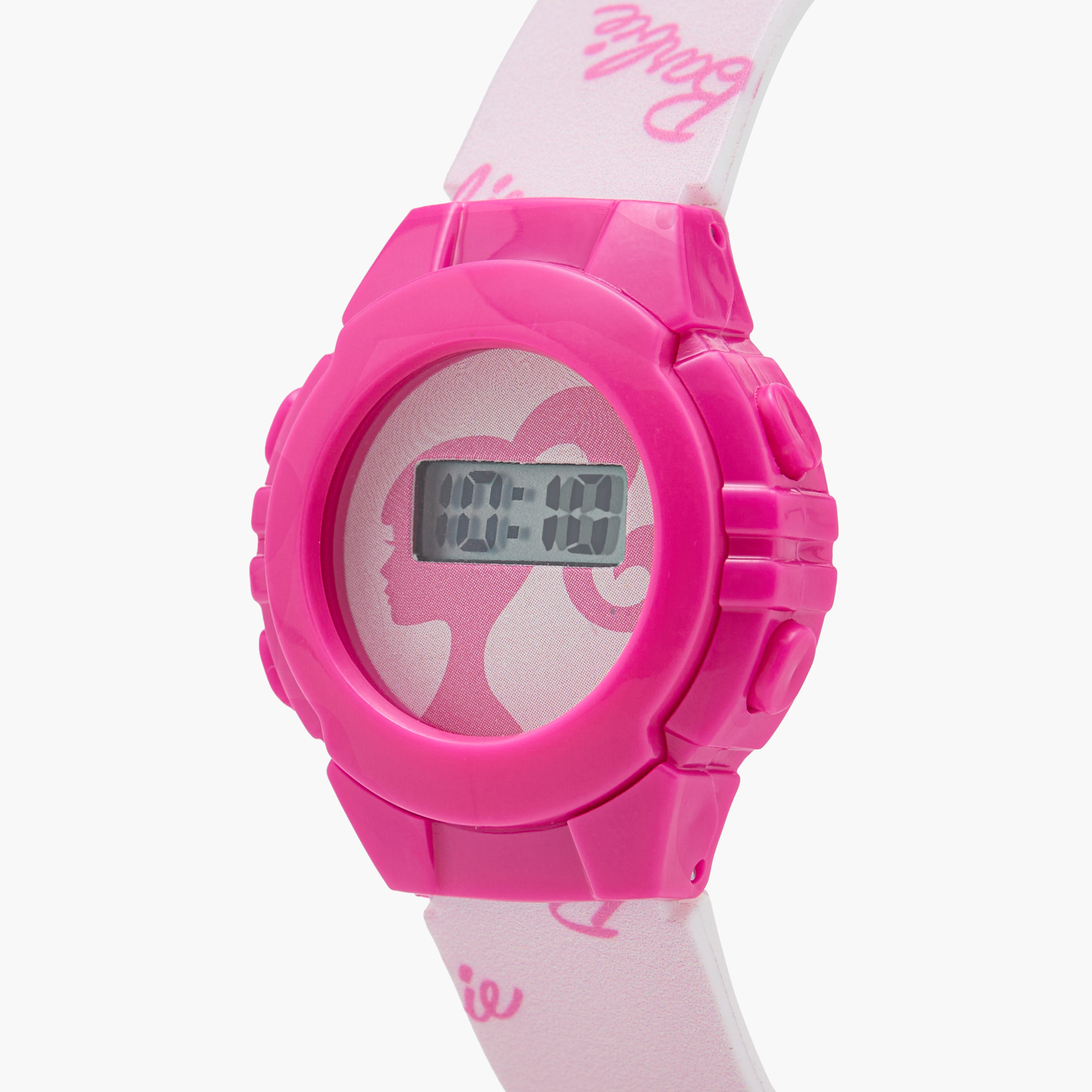 ساعة يد رقمية بتصميم باربي وإبزيم بدبوس إغلاق-girls-accessories-watches-image-4