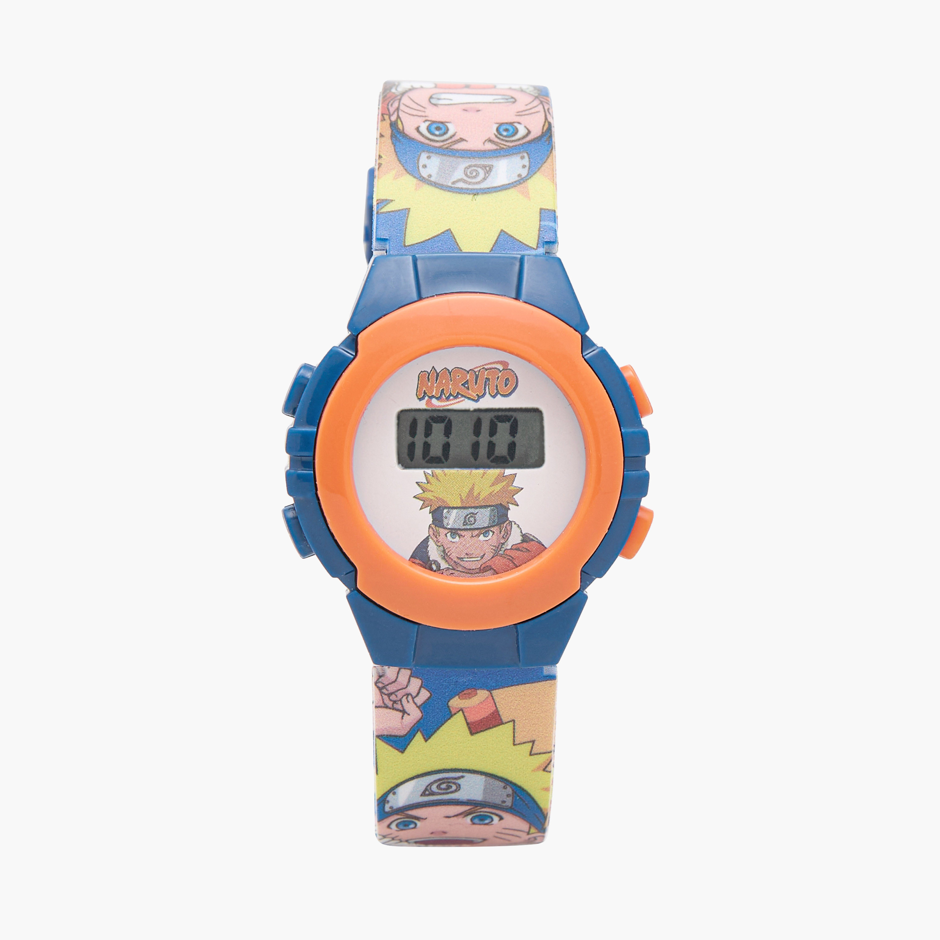 Naruto Printed Digital Wristwatch with Pin Buckle Closure-boys-accessories-watches-image-1