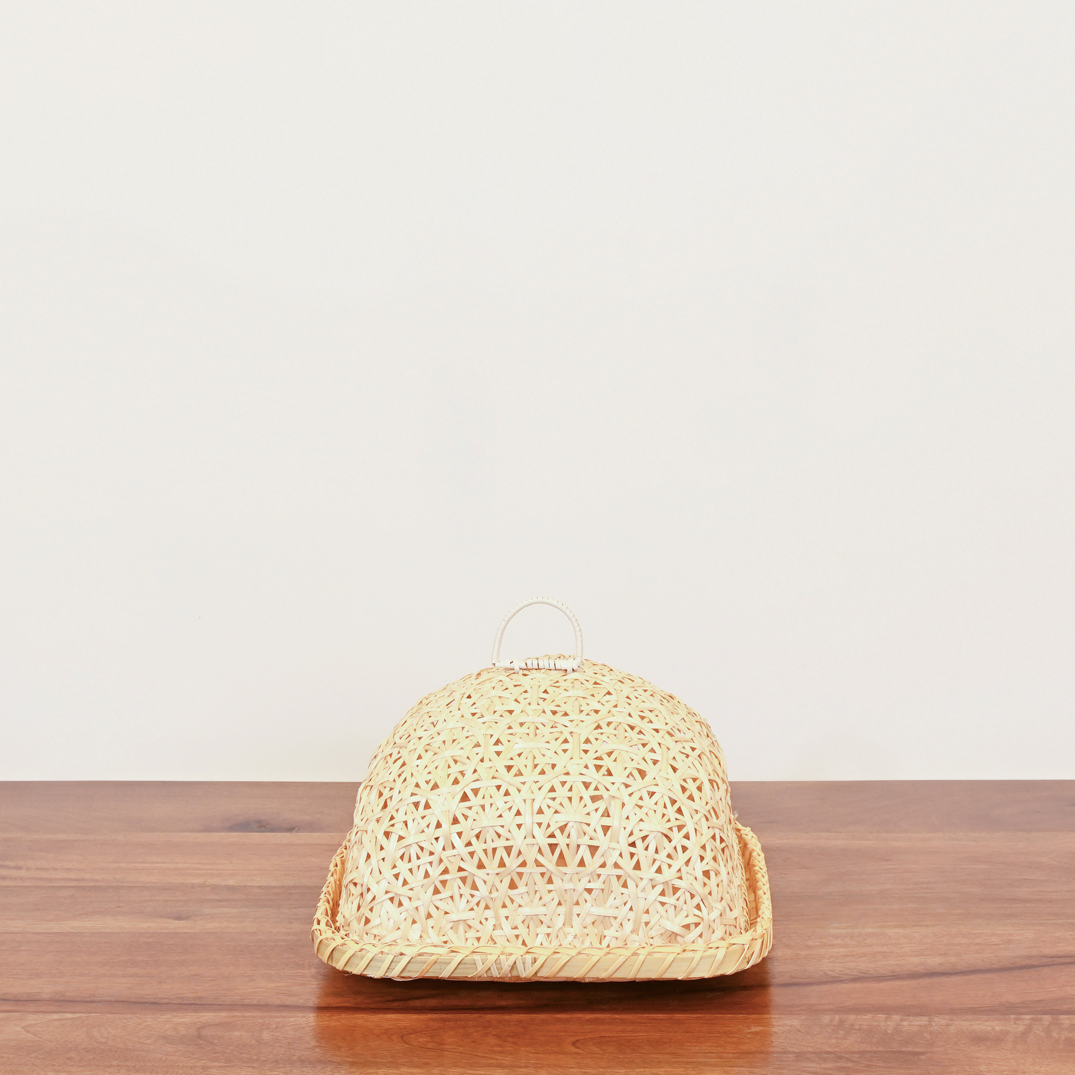 Bamboo Food Cover and Tray Set - 26x26x20 cms-household-kitchen-foodstorage-containers-image-1