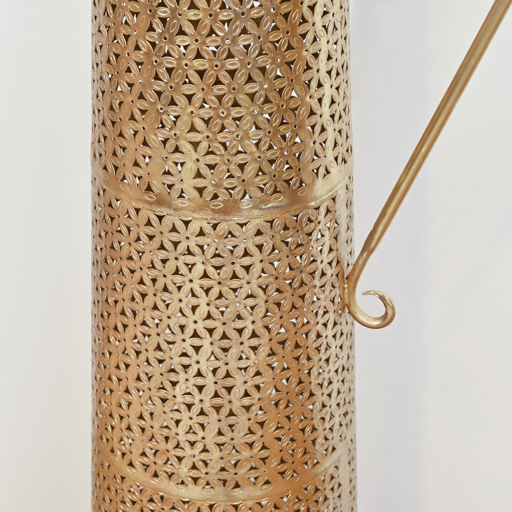 Brass Finish Cutwork Detail Candleholder - 153 cms-household-decor-candleholdersandlanterns-image-4