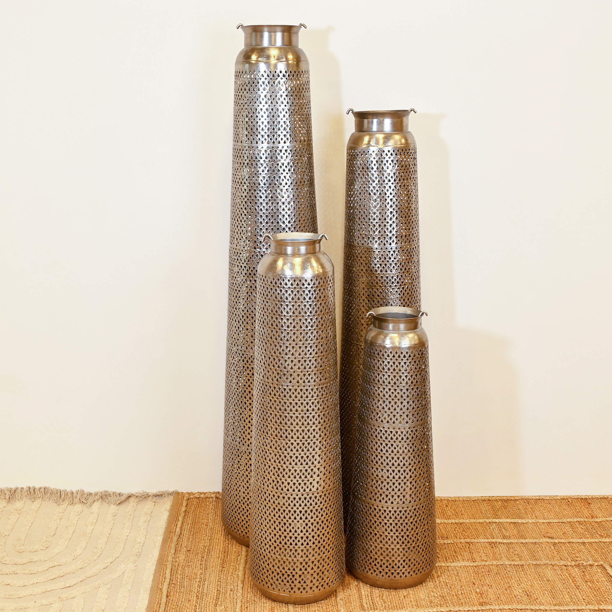 Crafted by Lifestyle Cutwork Detail Candleholder - 163 cms-household-decor-candleholdersandlanterns-image-6