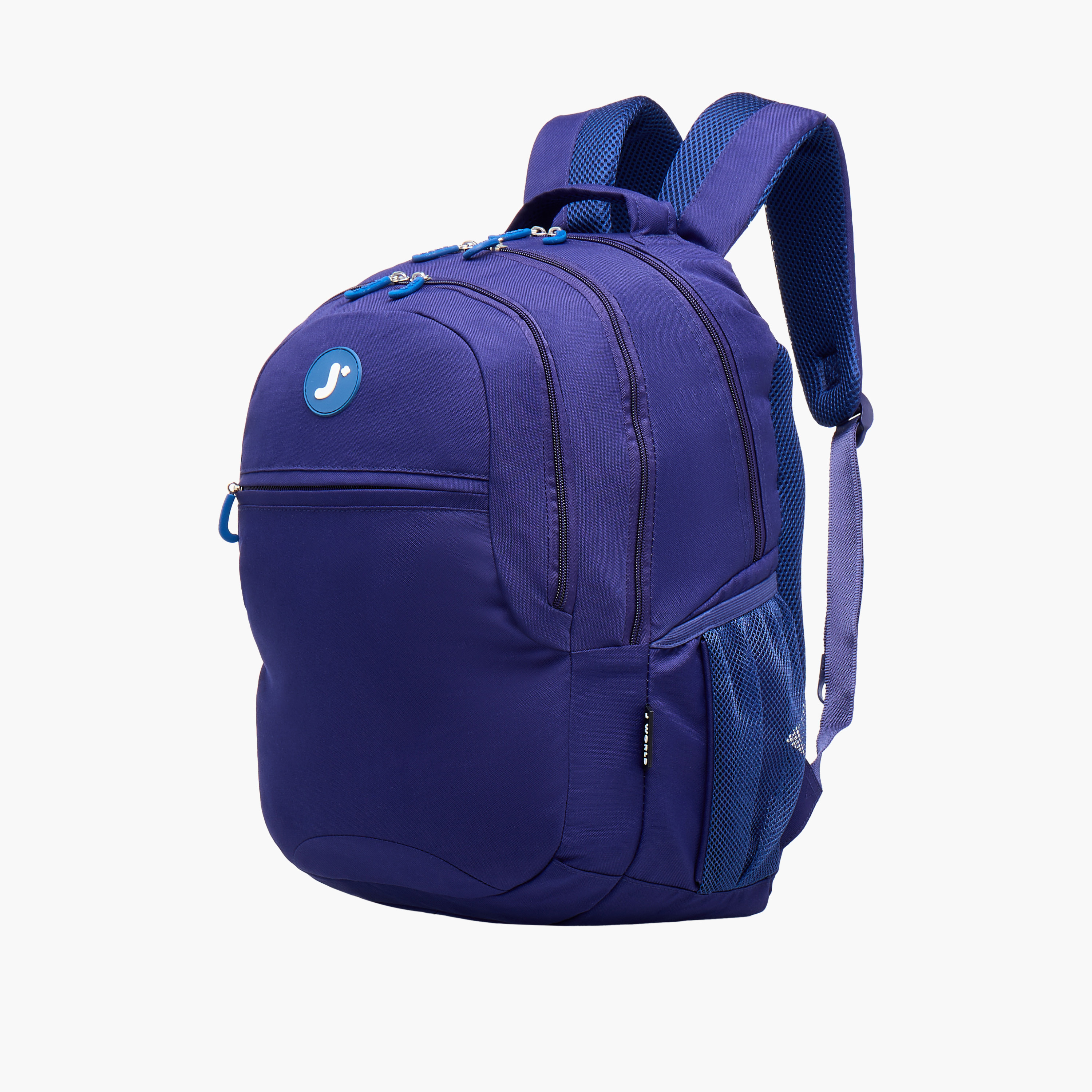 J World Solid 18 inch Backpack with Adjustable Straps and Zip Closure - 27x38x13 cms-school-bagsandbackpacks-backpacks-image-4