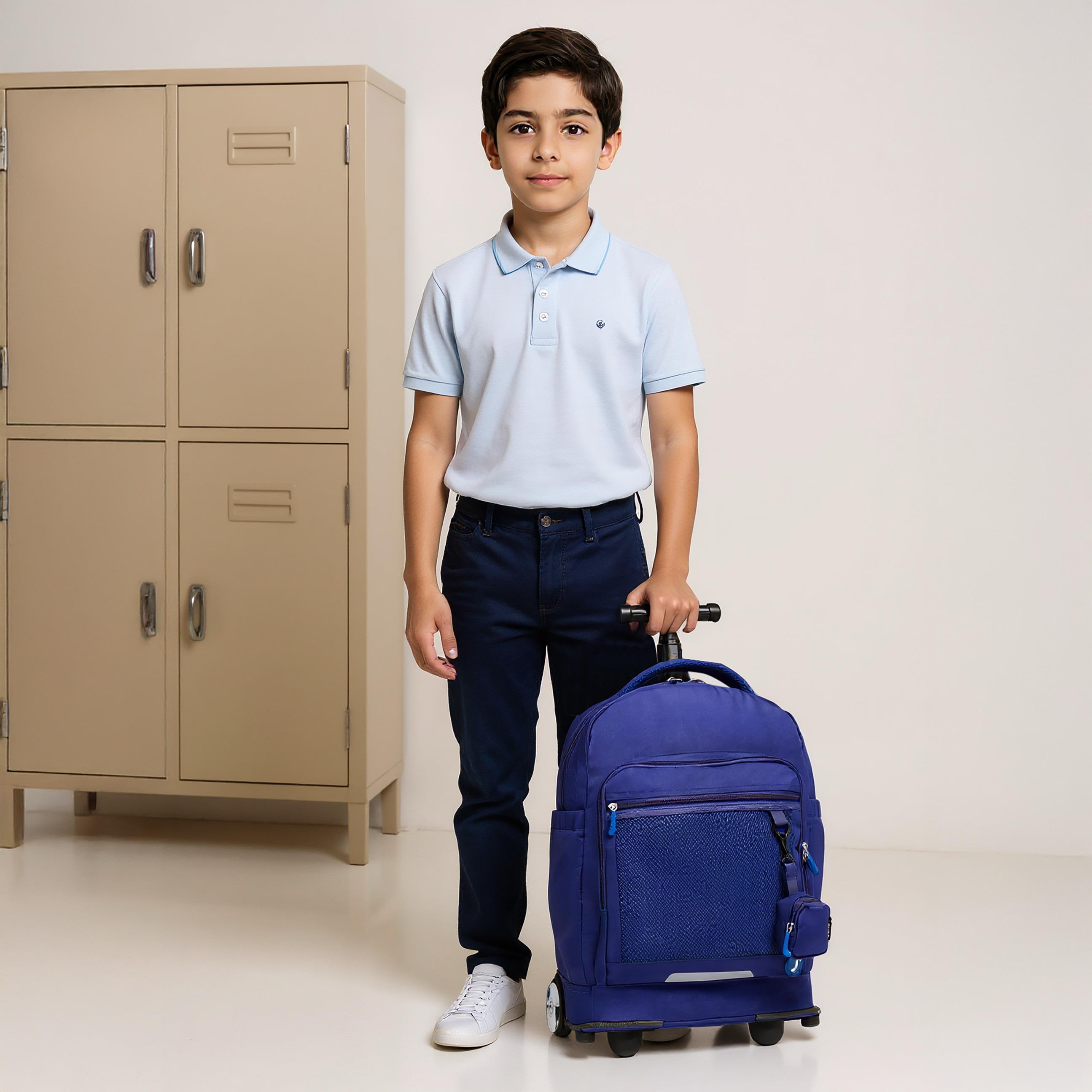 J World Solid Trolley Bag for Boys 8-13 Years with Retractable Handle -school-bagsandbackpacks-trolleybags-image-2