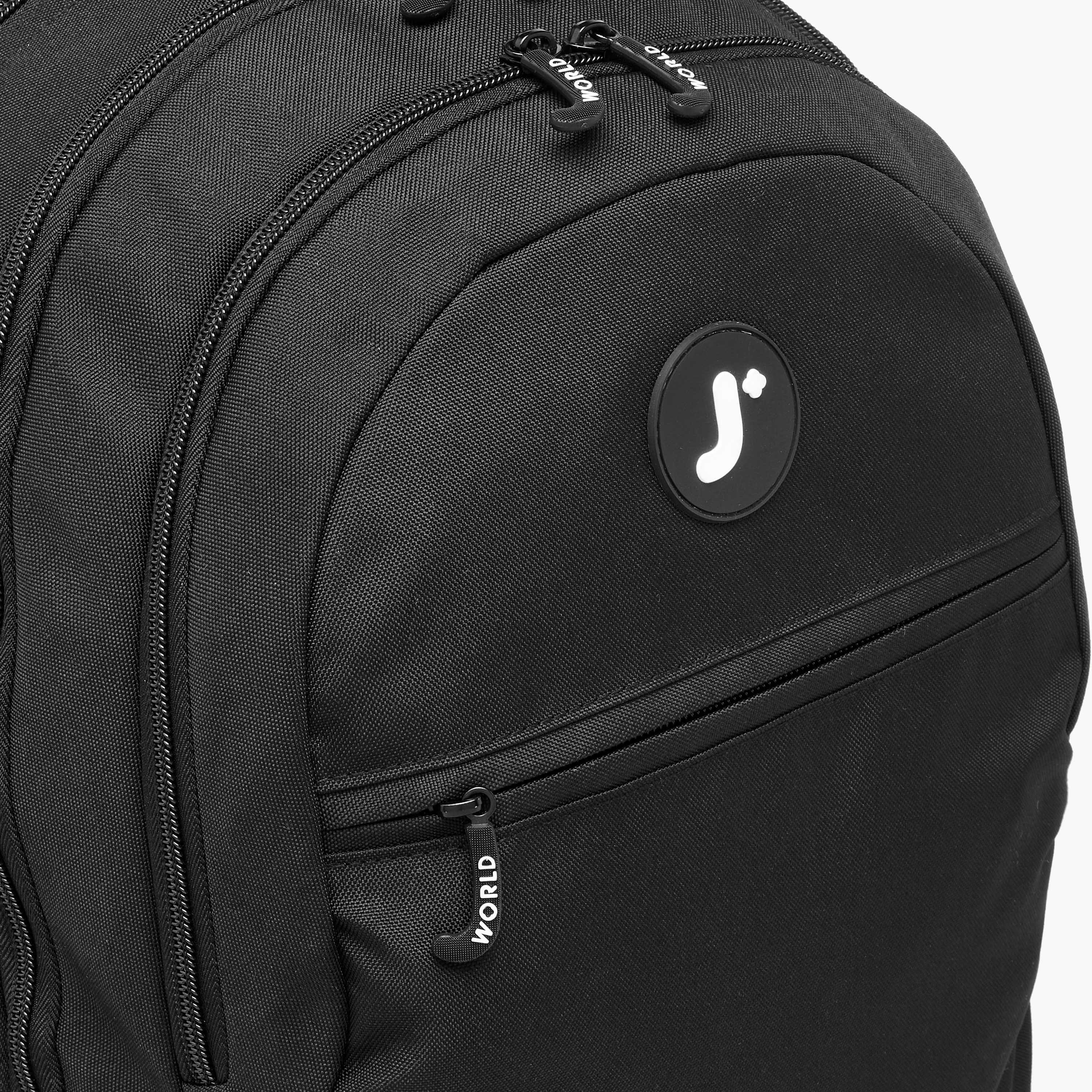 J World 18-inch Solid Backpack with Adjustable Straps and Zip Closure -  27x38x13 cms-school-bagsandbackpacks-backpacks-image-7