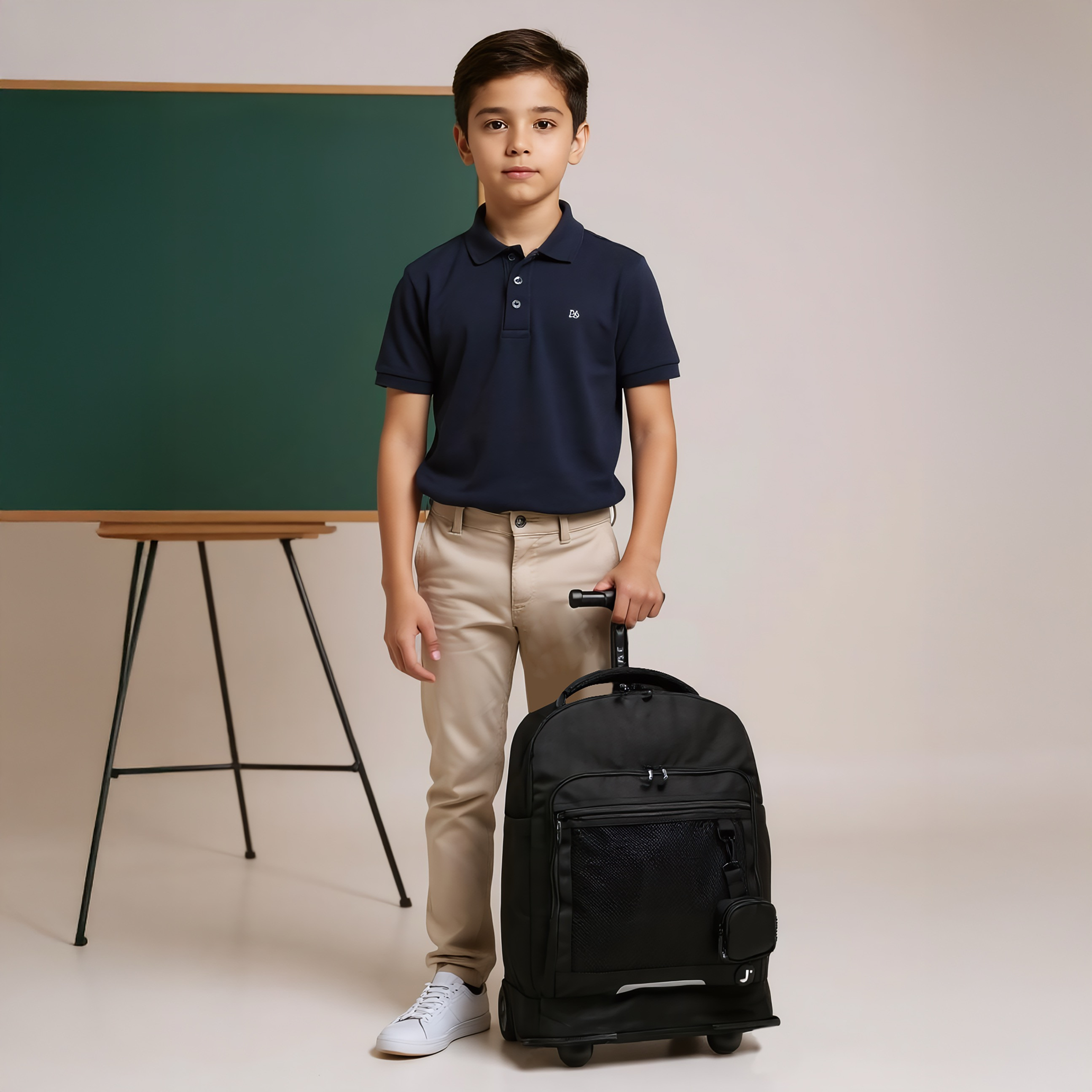 J World Solid Trolley Bag for Boys 8-13 Years with Retractable Handle -school-bagsandbackpacks-trolleybags-image-3