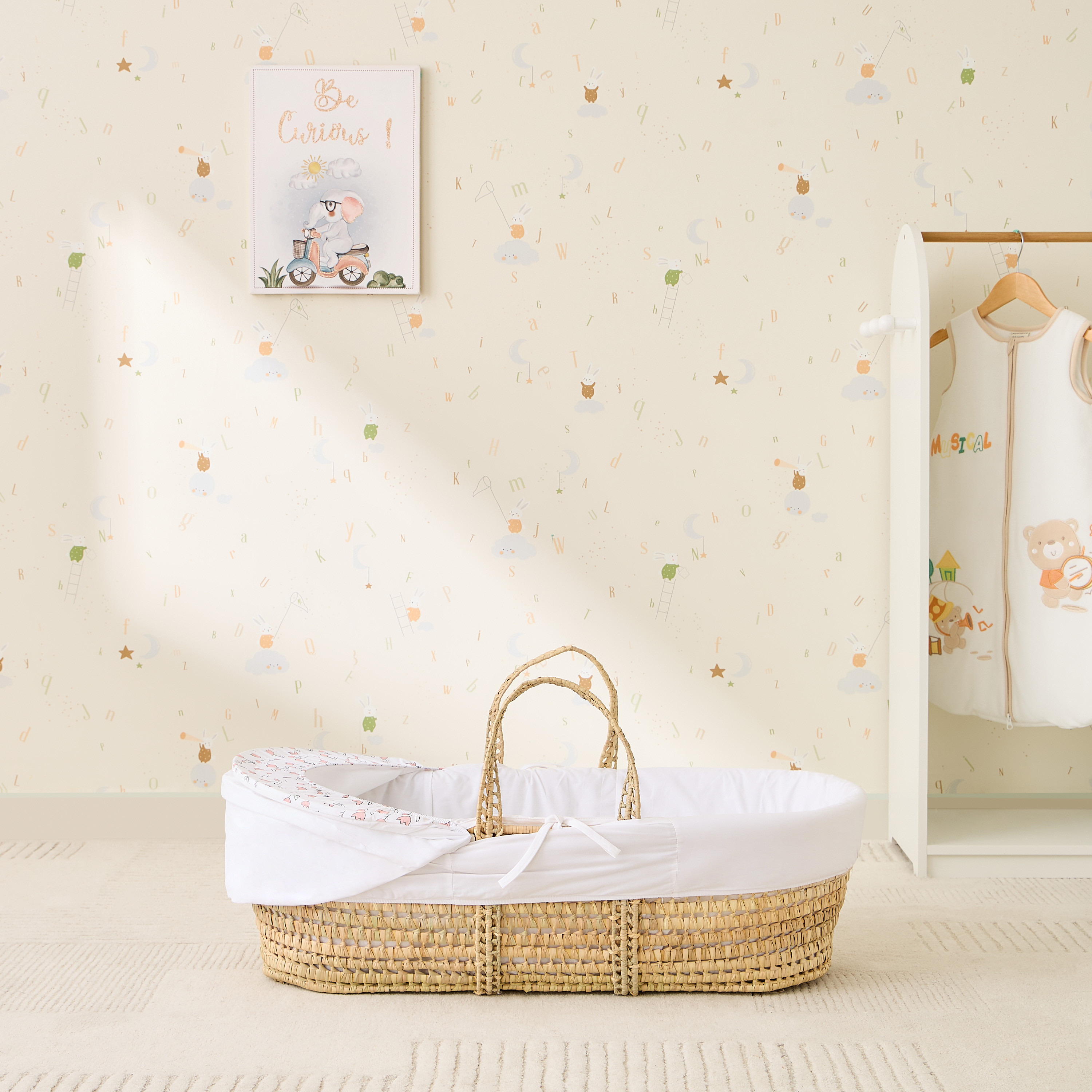 Juniors Floral Print Moses Basket with Canopy-baby-nursery-furniture-mosesbaskets-image-5