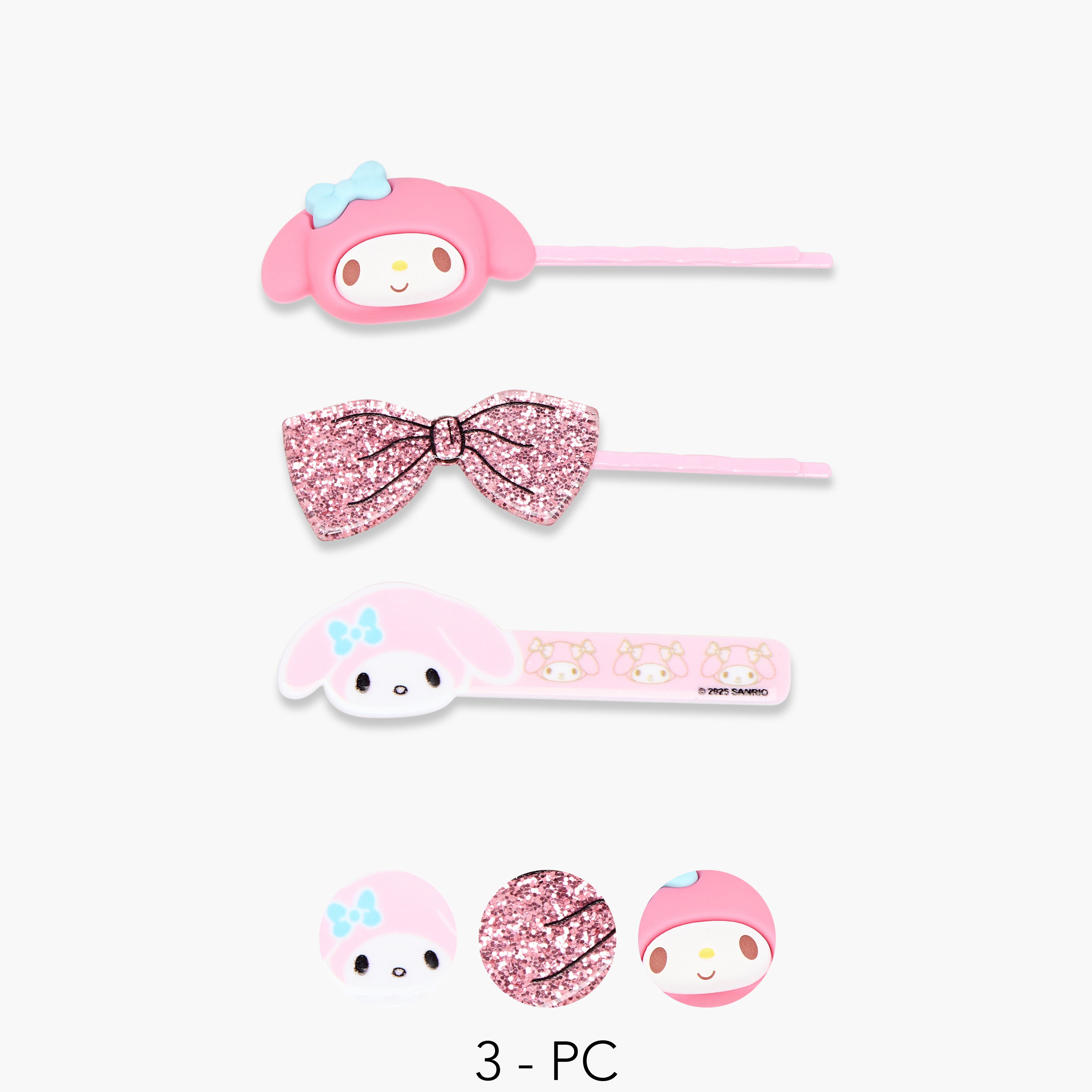 مشابك شعر مزينة من هالو كيتي - طقم من 3 قطع-girls-accessories-hairaccessories-image-1