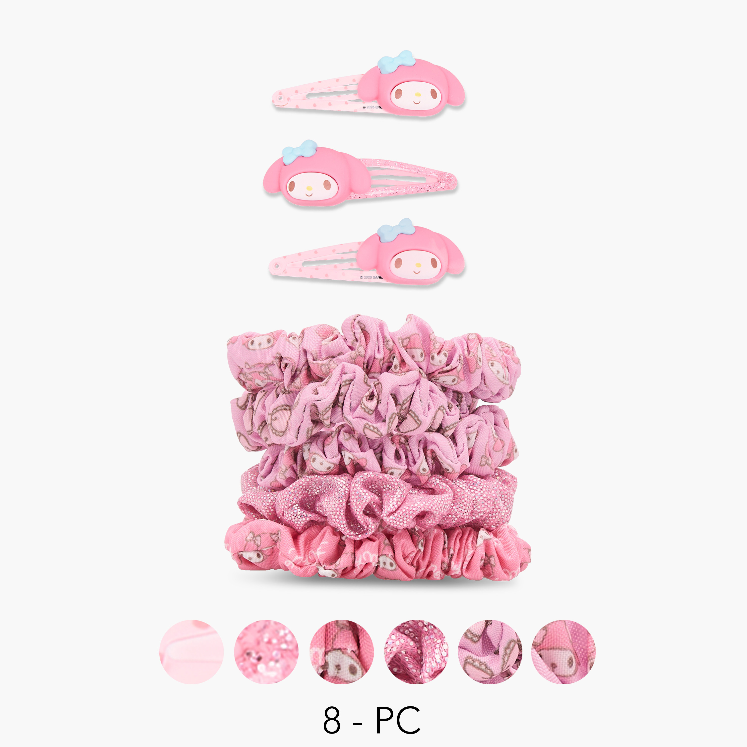 طقم ربطات ومشابك شعر 8 قطع ماي ميلودي من هالو كيتي-girls-accessories-hairaccessories-image-1
