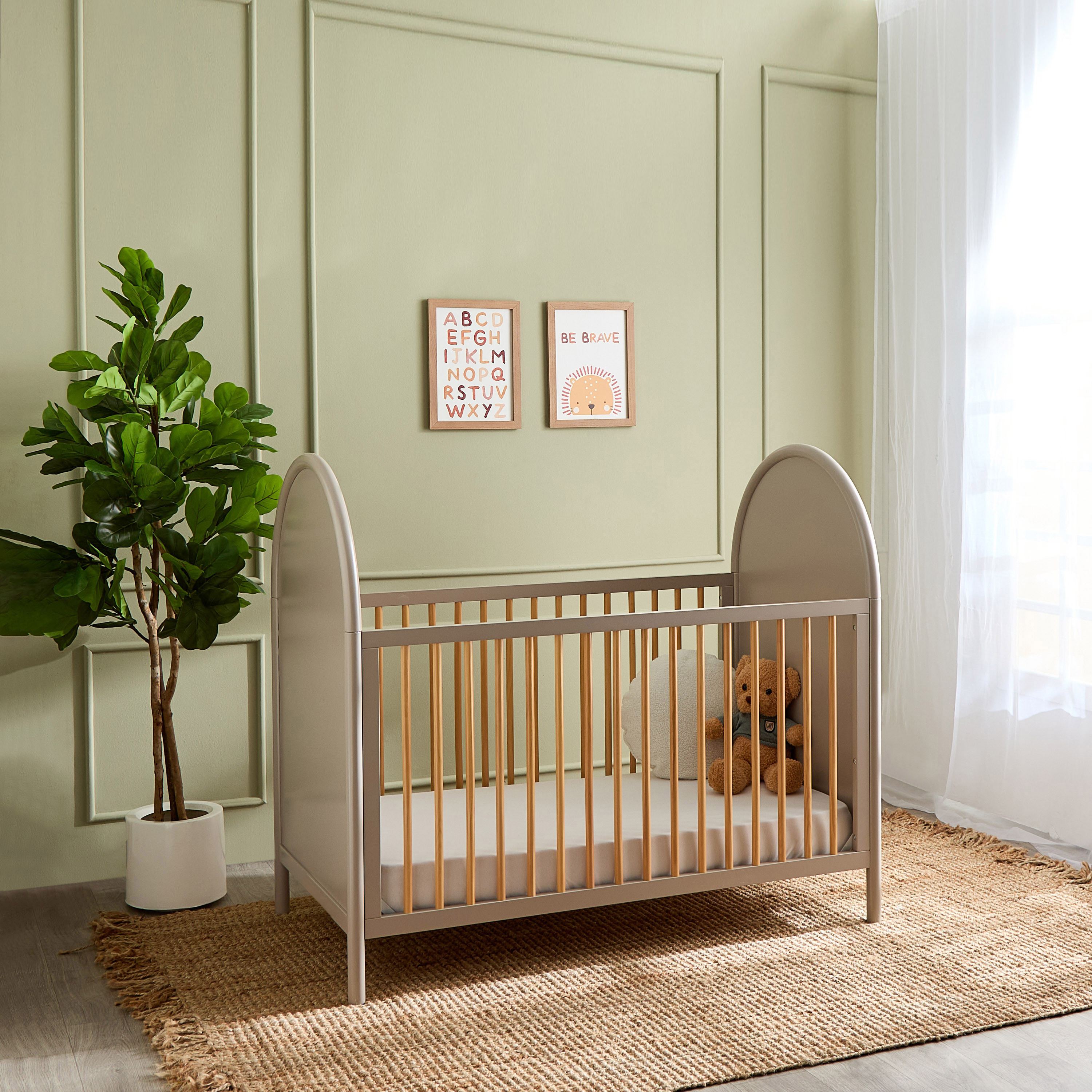 Giggles Avery Crib with Convertible Design and Adjustable Height (Up to 6 years)-baby-nursery-furniture-cribsandbeds-babycribs-image-1