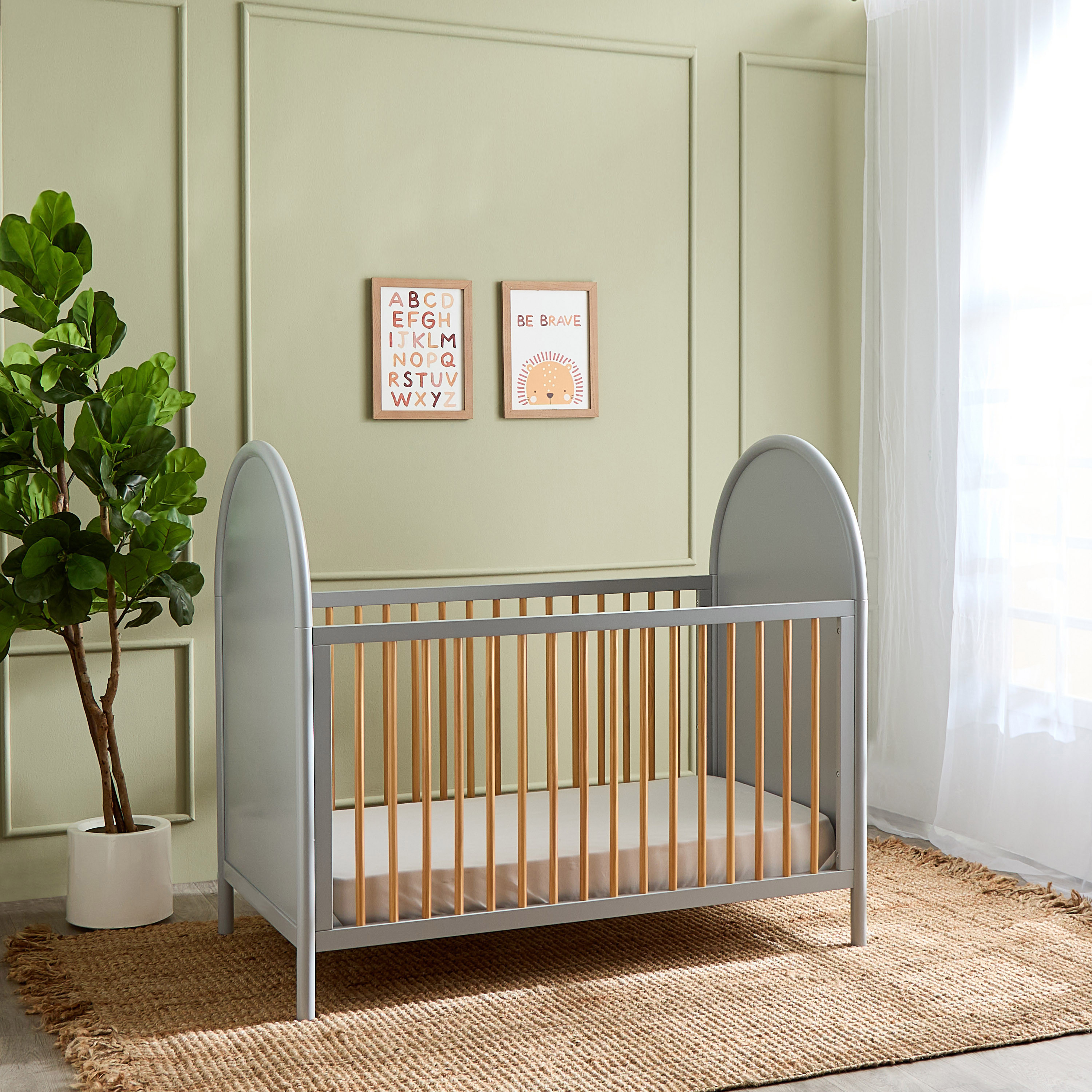 Giggles Avery Crib with Convertible Design and Adjustable Height (Up to 6 years)-baby-nursery-furniture-cribsandbeds-babycribs-image-2