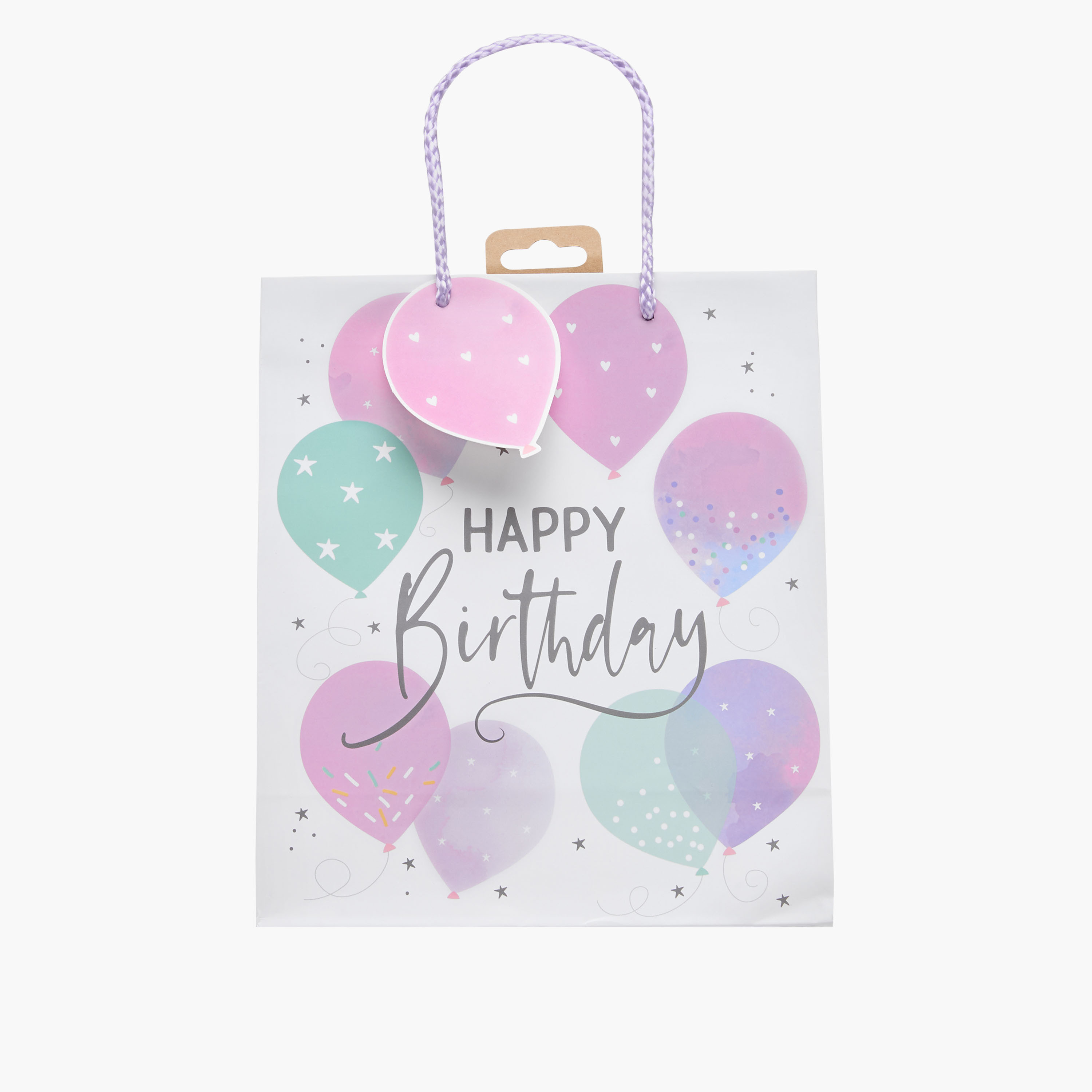 Eurowrap Balloon Print Gift Bag - 10x22x25 cms-household-giftingaccessories-giftings-image-1