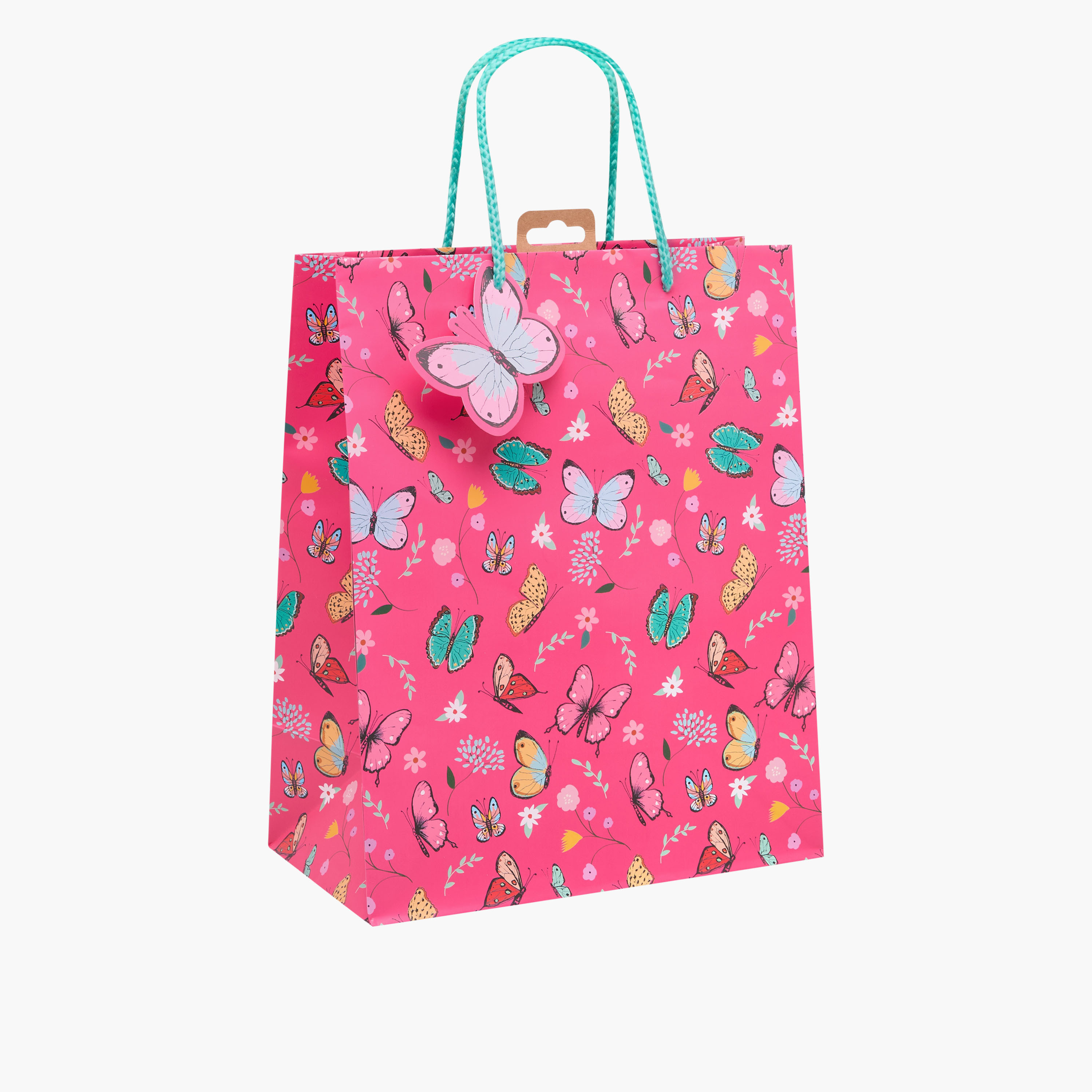 Eurowrap Butterfly Print Gift Bag - 14x27x33 cms-household-giftingaccessories-giftings-image-2