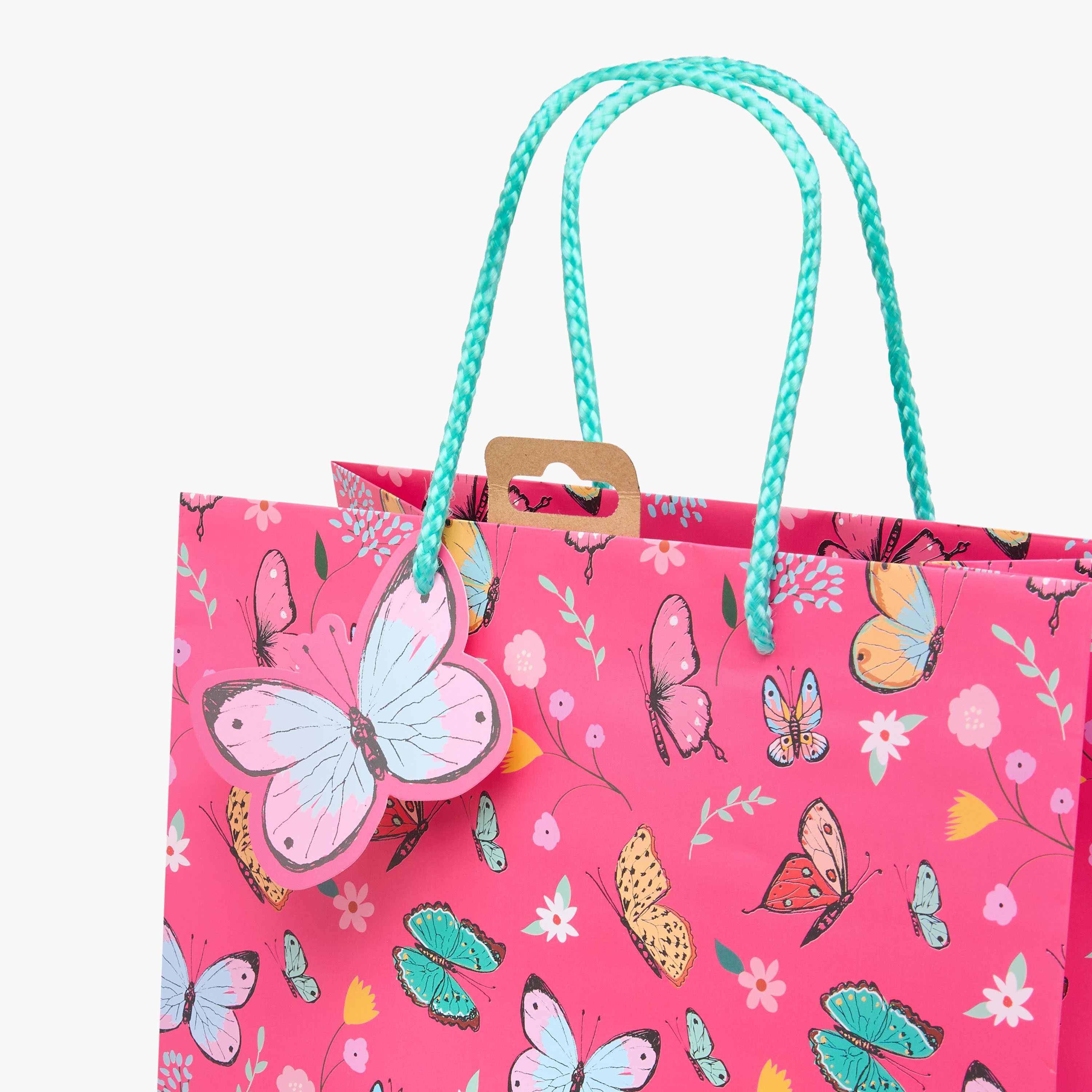 Eurowrap Butterfly Print Gift Bag - 14x27x33 cms-household-giftingaccessories-giftings-image-3