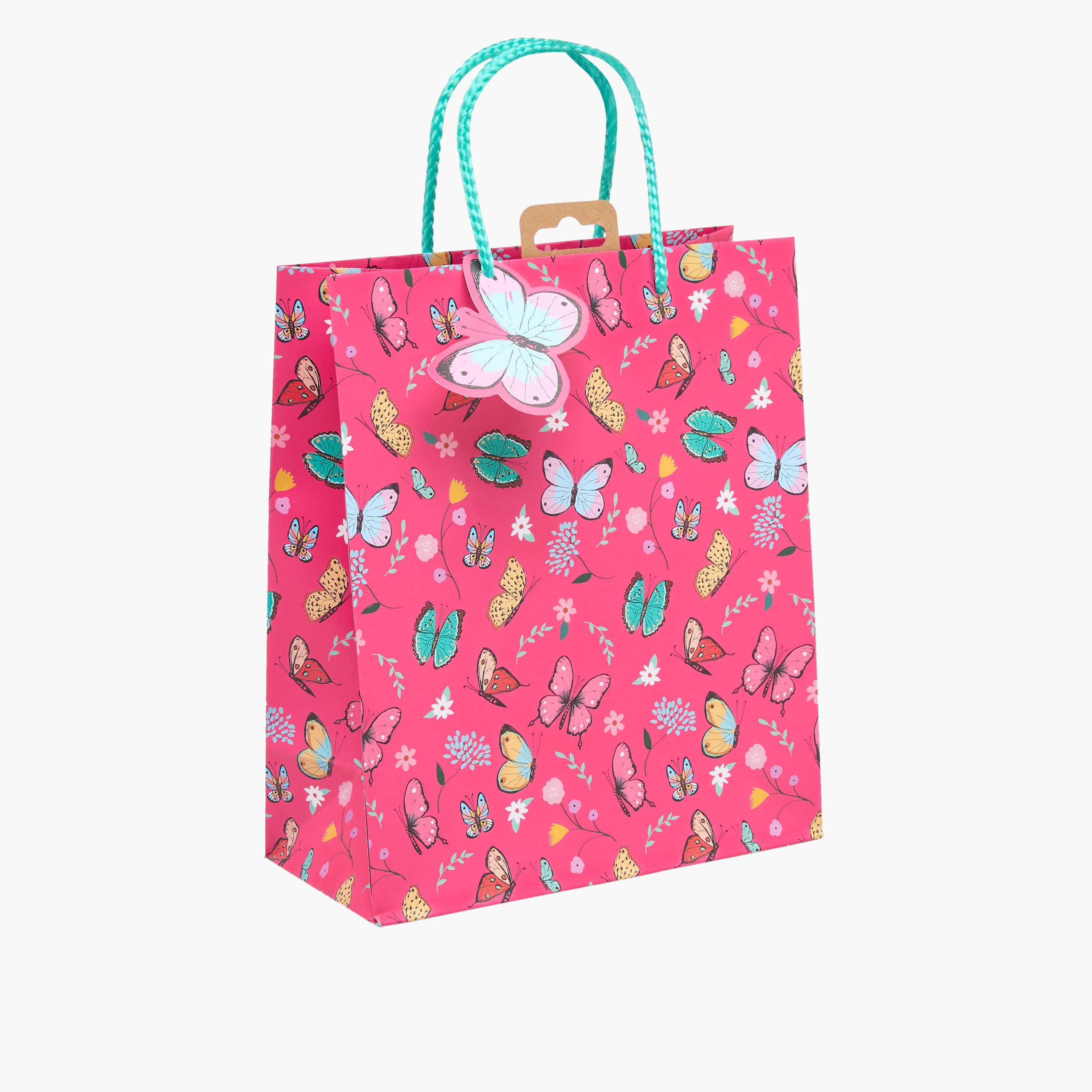 Eurowrap Butterfly Print Paper Gift Bag - 10x22x25 cms-household-giftingaccessories-giftings-image-2