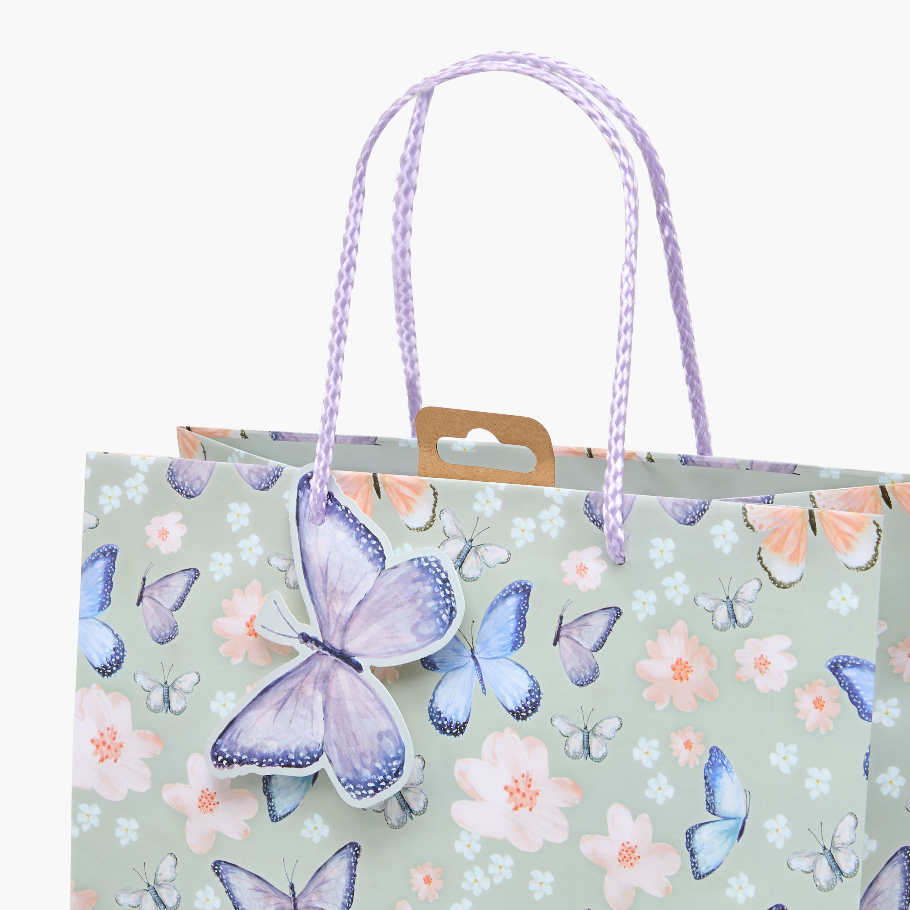 Eurowrap Butterfly Print Paper Gift Bag - 14x27x33 cms-household-giftingaccessories-giftings-image-3