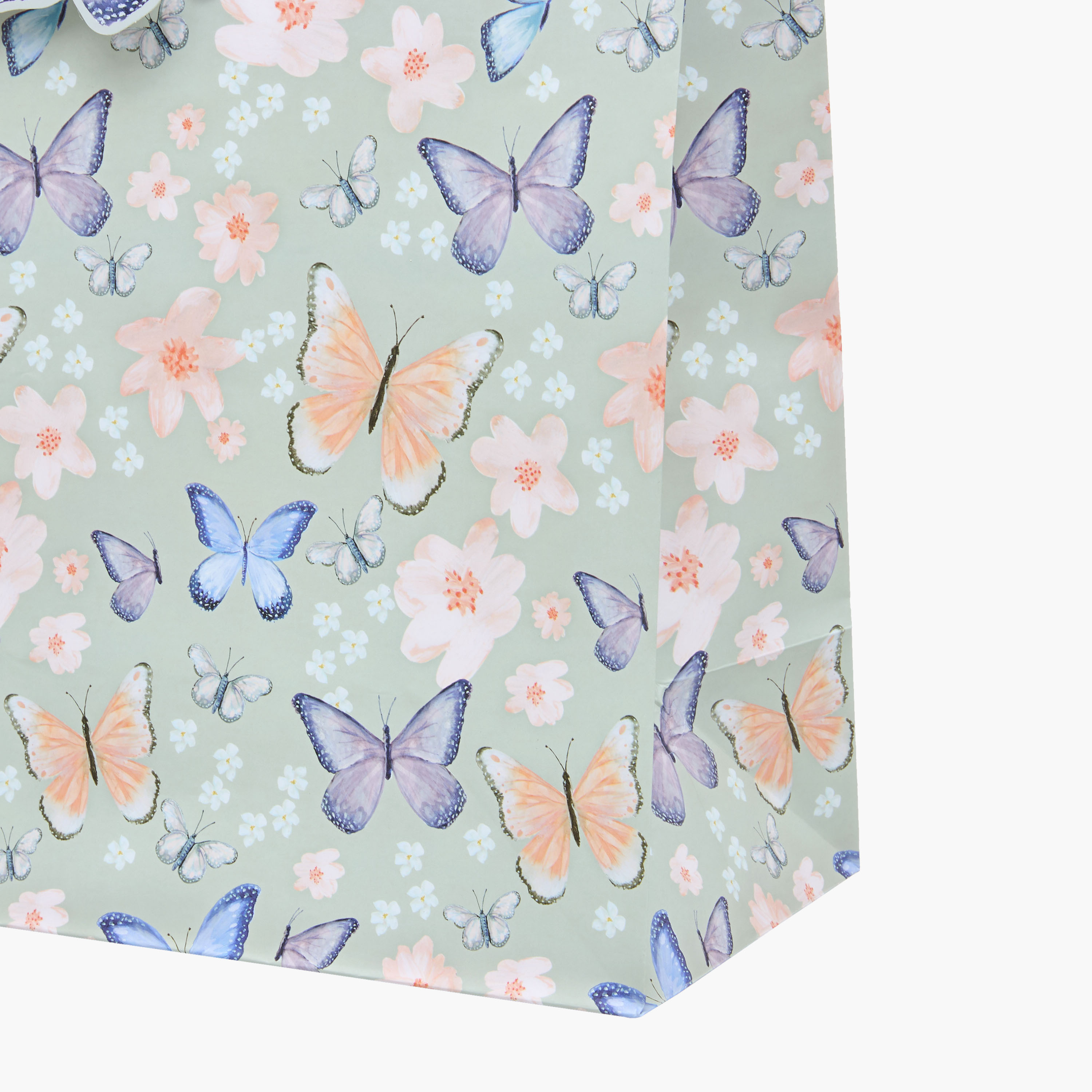 Eurowrap Butterfly Print Paper Gift Bag - 14x27x33 cms-household-giftingaccessories-giftings-image-4