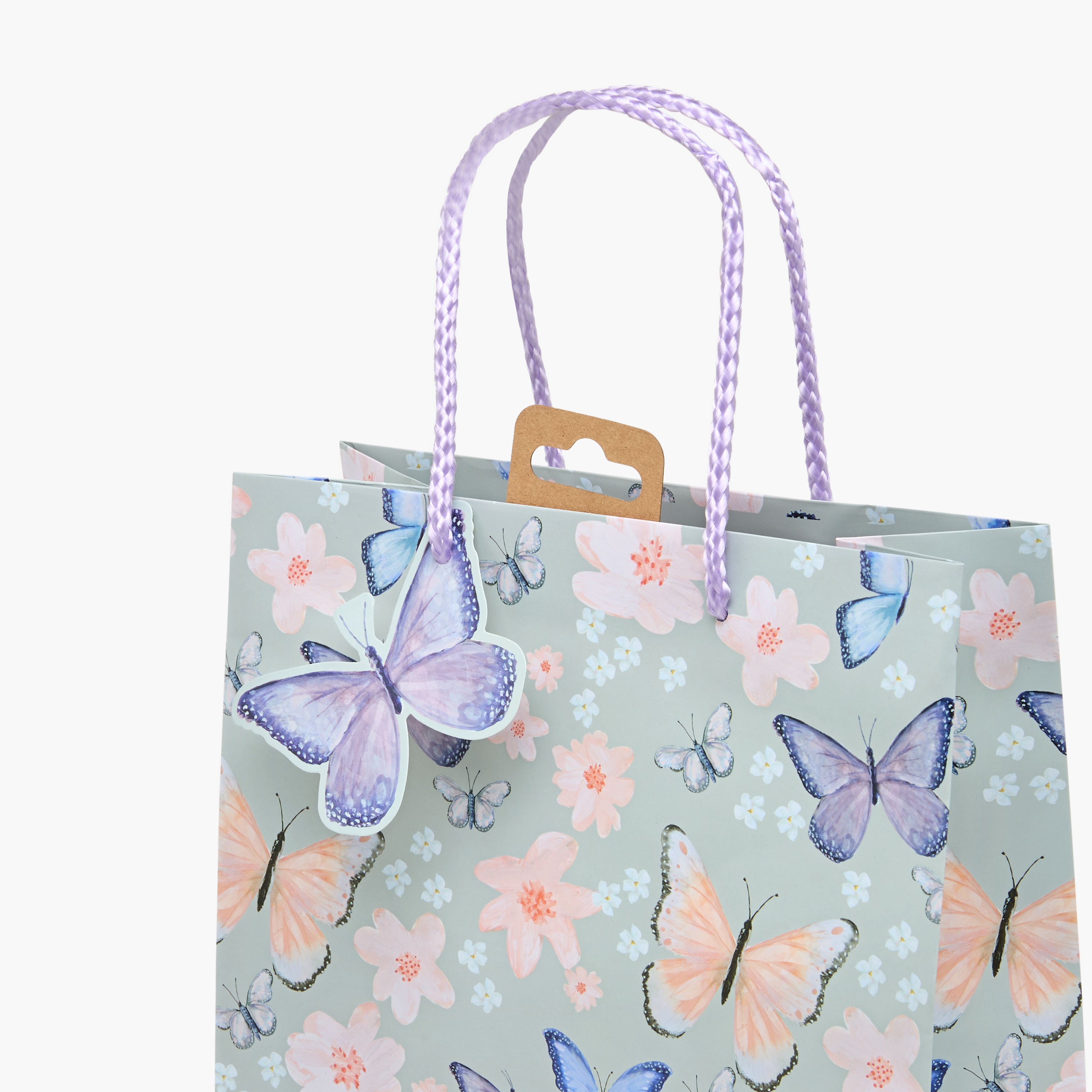 Eurowrap Butterfly Print Paper Gift Bag - 10x22x25 cms-household-giftingaccessories-giftings-image-3
