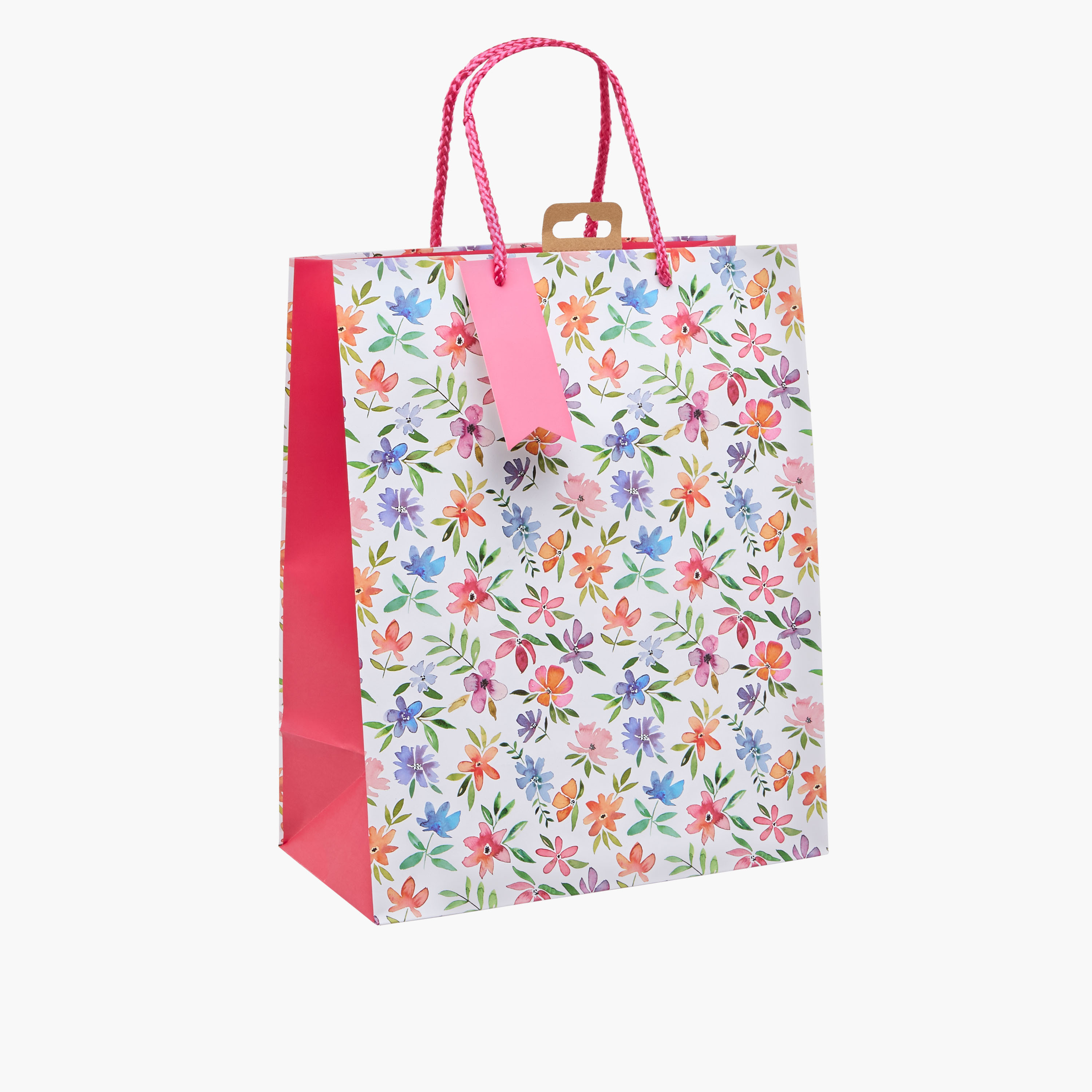Eurowrap Floral Print Paper Gift Bag - 14x27x33 cms-household-giftingaccessories-giftings-image-2