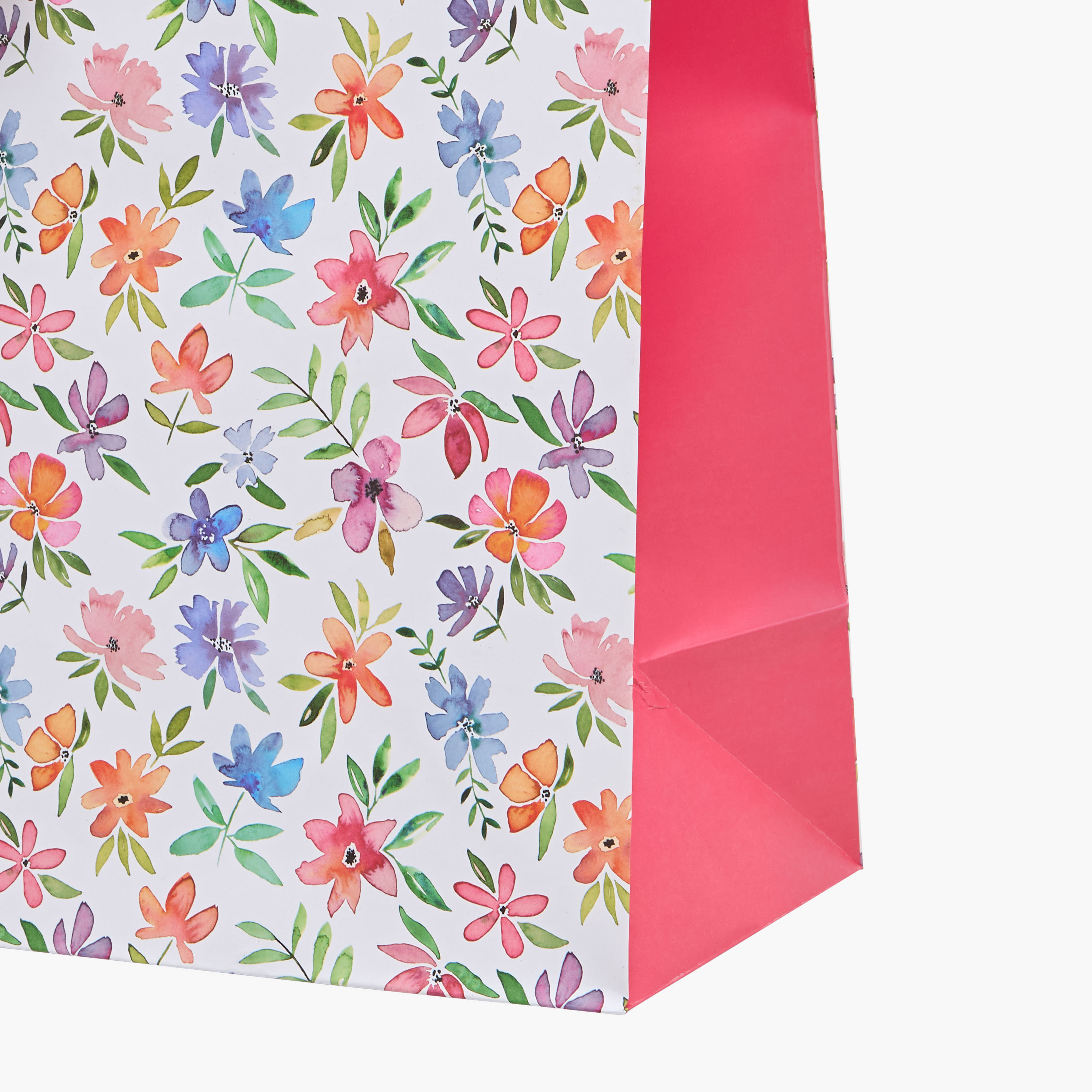 شنطة هدايا ورق بطبعات زهرية من يورو راب - 14x27x33 سم-household-giftingaccessories-giftings-image-4
