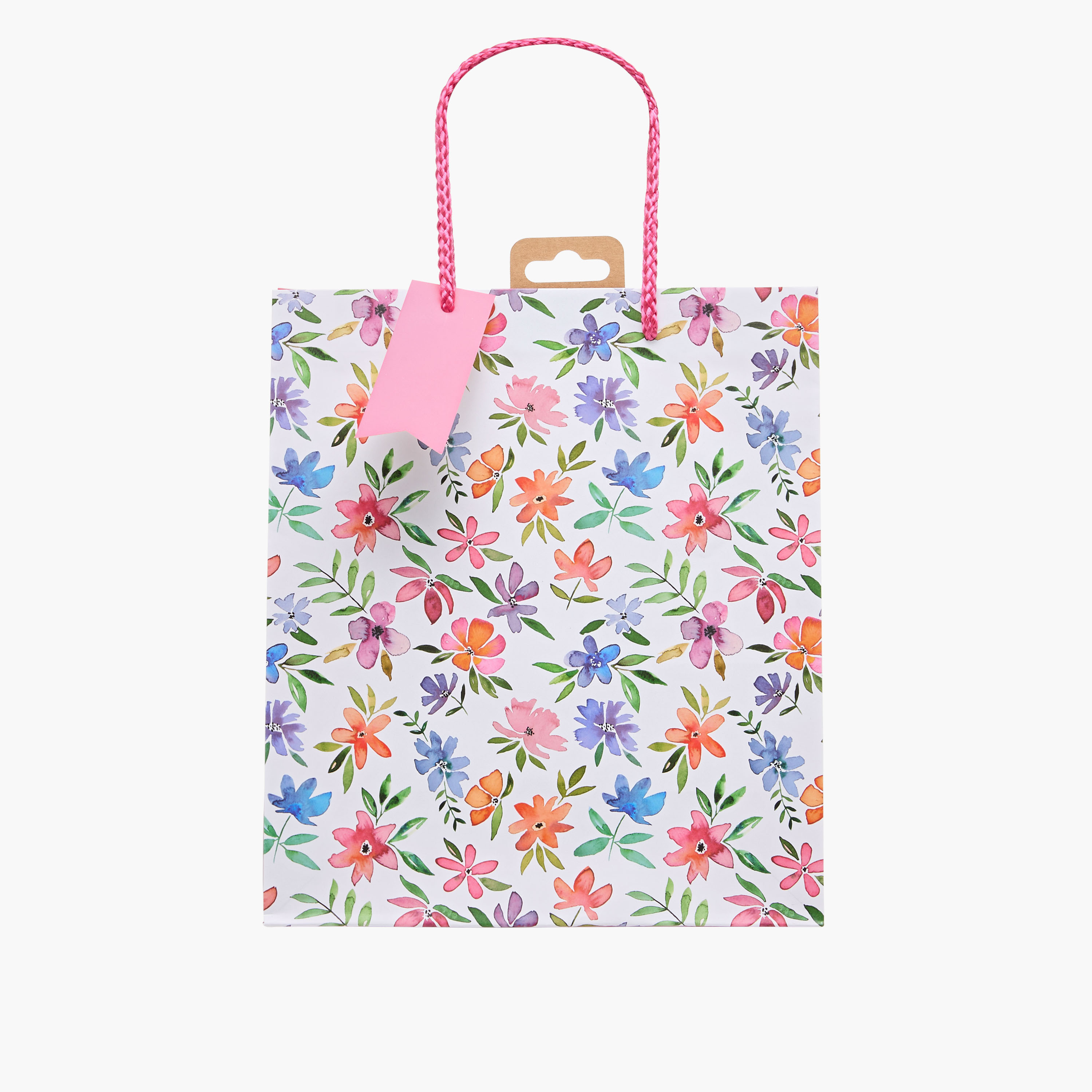 Eurowrap Floral Print Paper Gift Bag - 10x22x25 cms-household-giftingaccessories-giftings-image-1