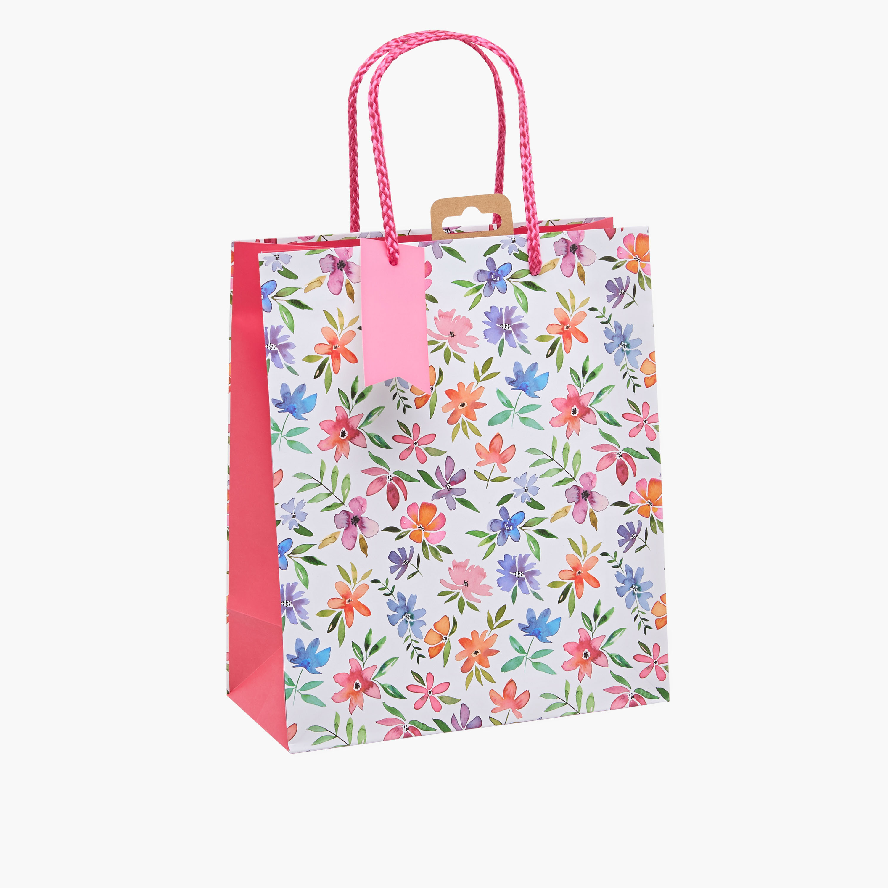 Eurowrap Floral Print Paper Gift Bag - 10x22x25 cms-household-giftingaccessories-giftings-image-2