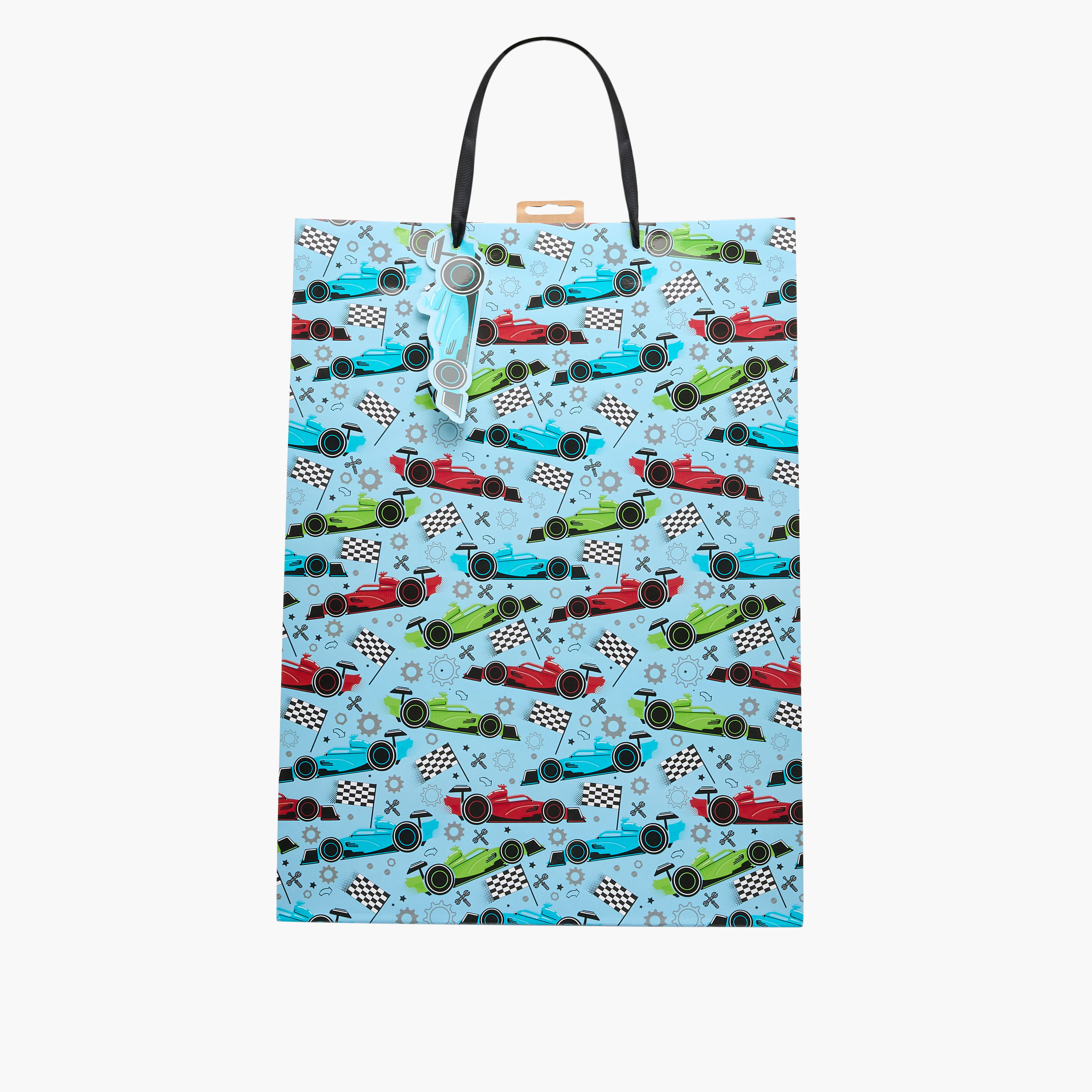 Eurowrap Car Print Gift Bag - 33x0.4x46 cms-household-giftingaccessories-giftings-image-1