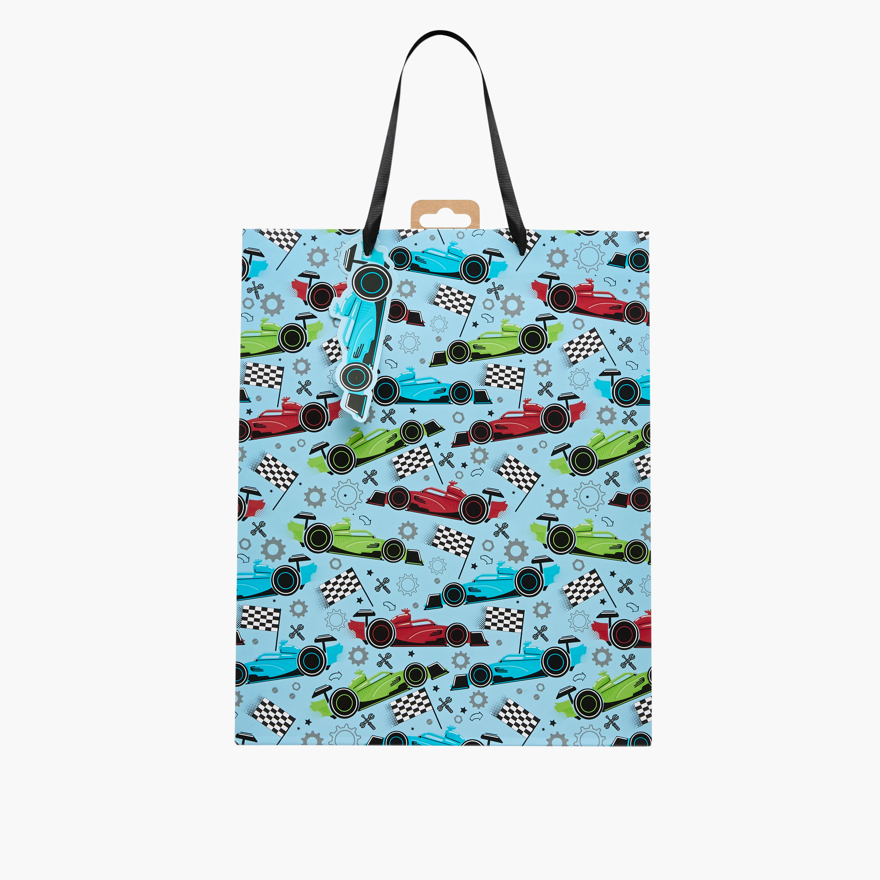 Eurowrap Car Print Gift Bag - 26x0.4x33 cms-household-giftingaccessories-giftings-image-1