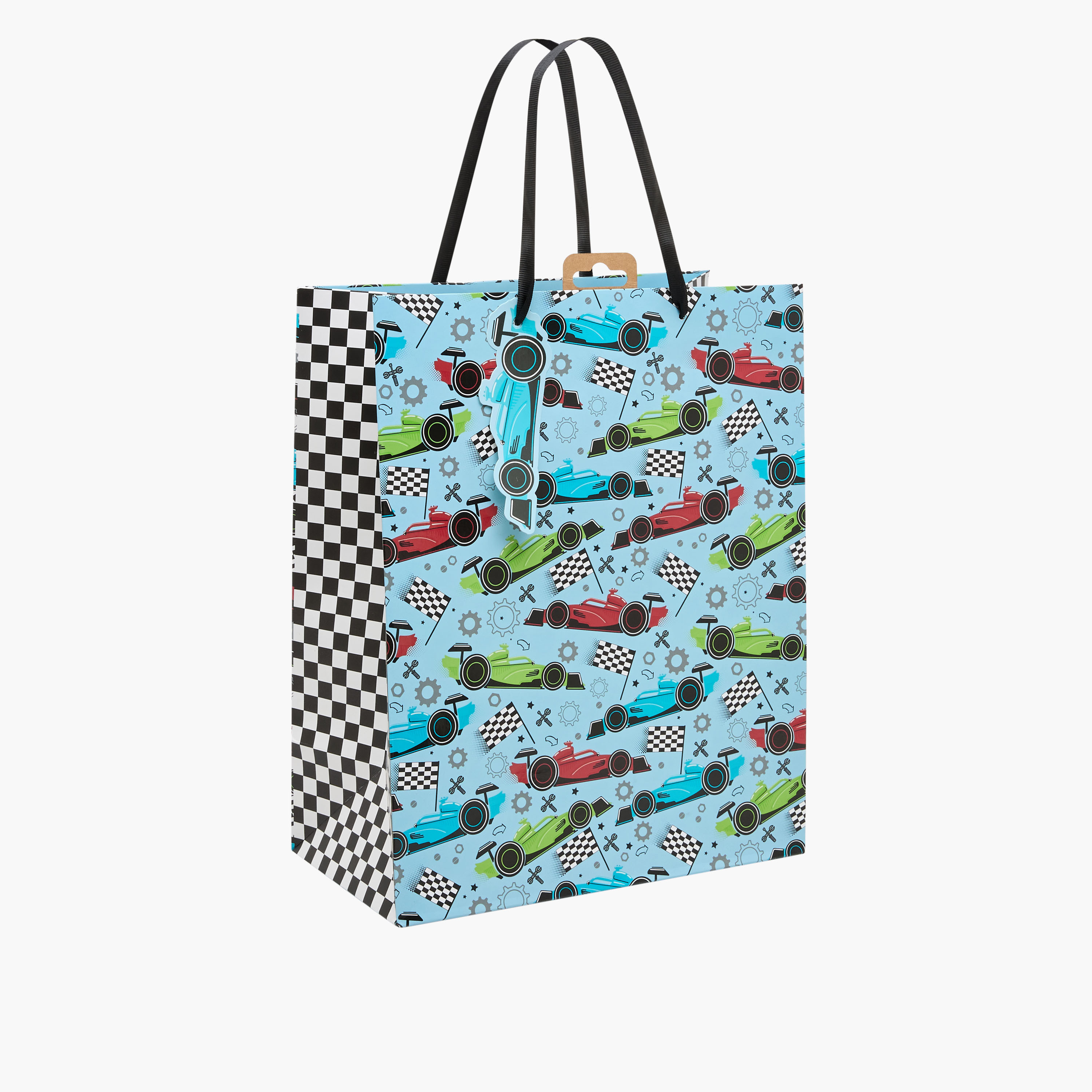 Eurowrap Car Print Gift Bag - 26x0.4x33 cms-household-giftingaccessories-giftings-image-2